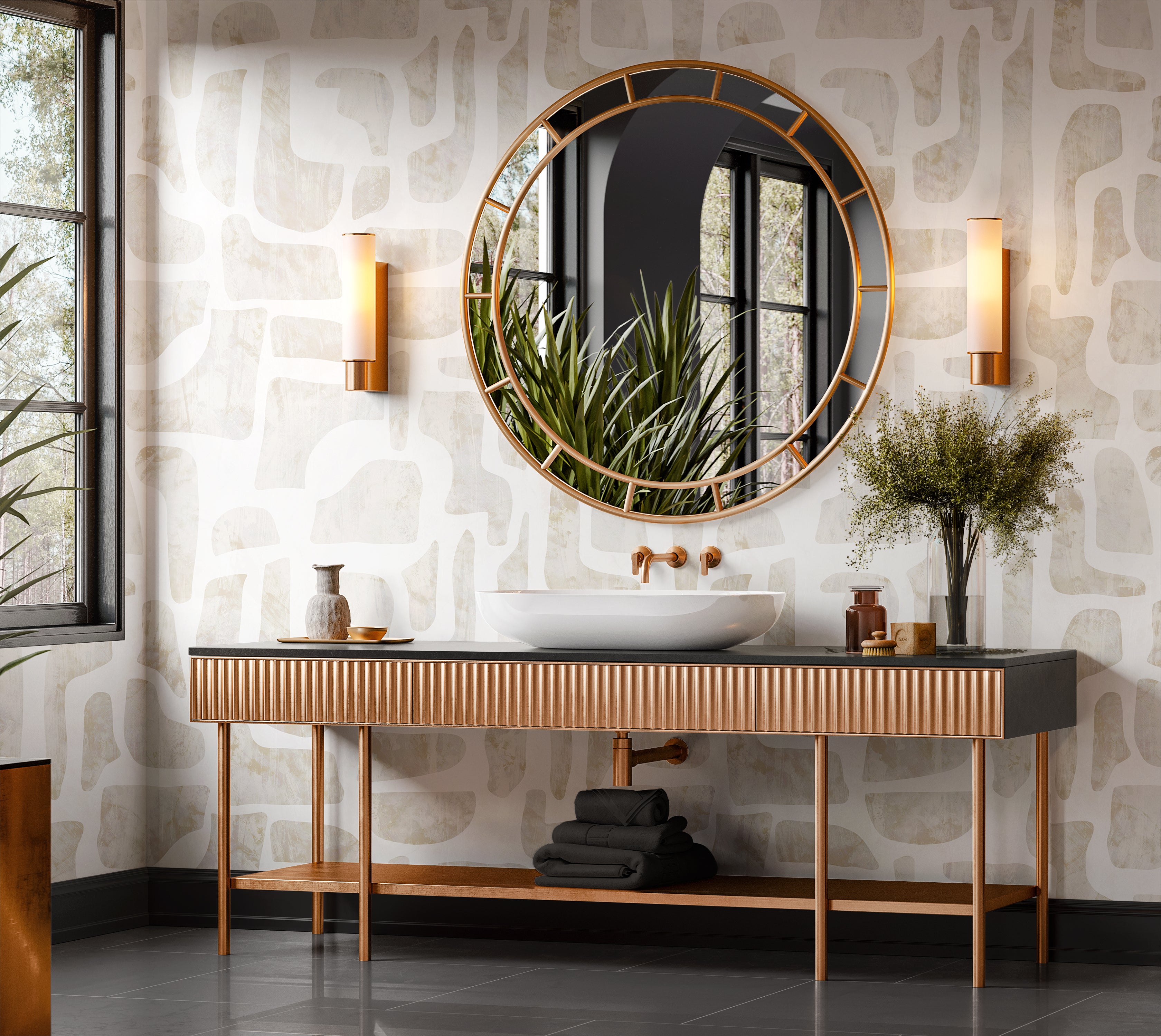 Premium Wallpaper Wall Mural - Soft Stone Abstract Pattern