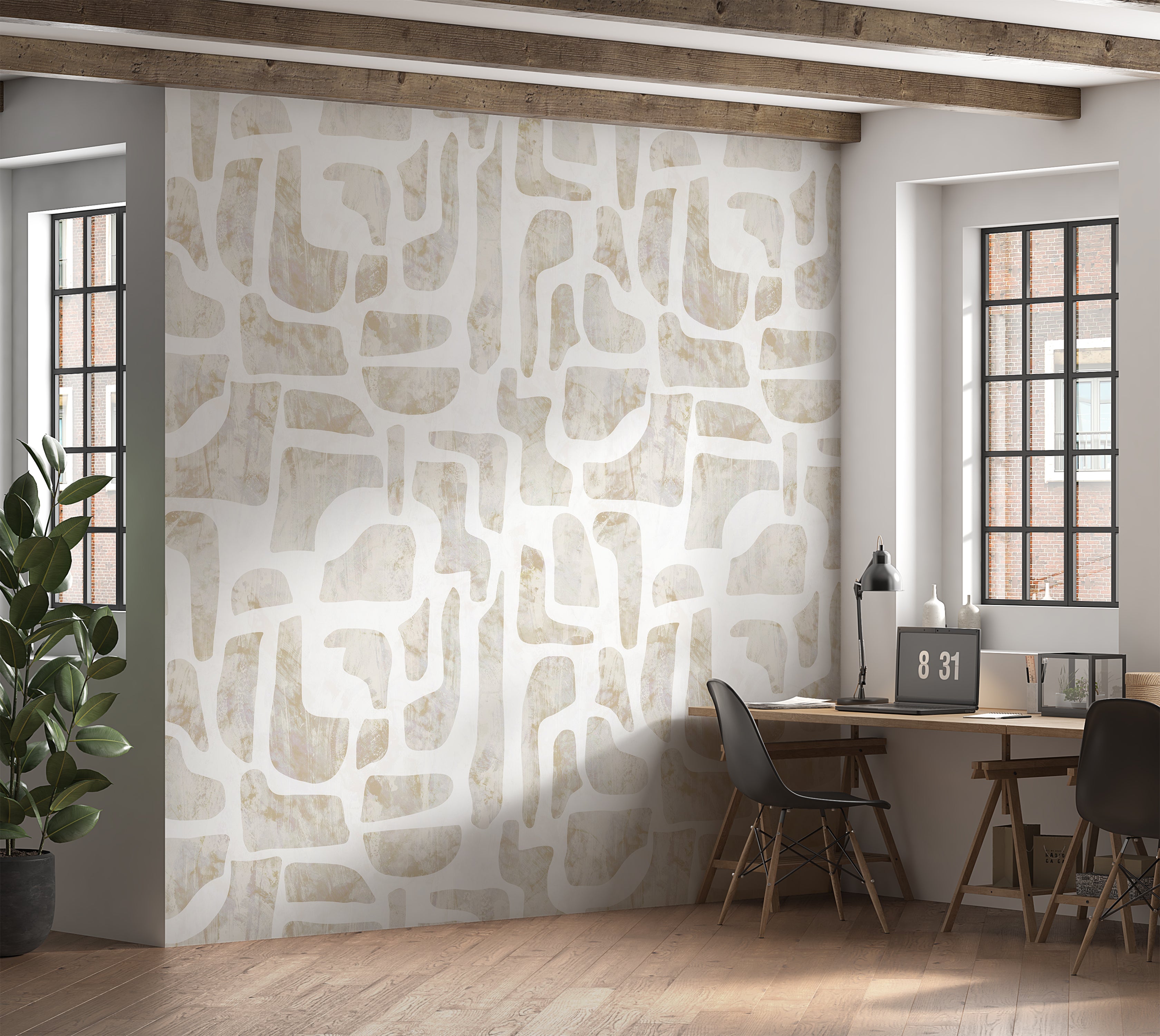 Premium Wallpaper Wall Mural - Soft Stone Abstract Pattern
