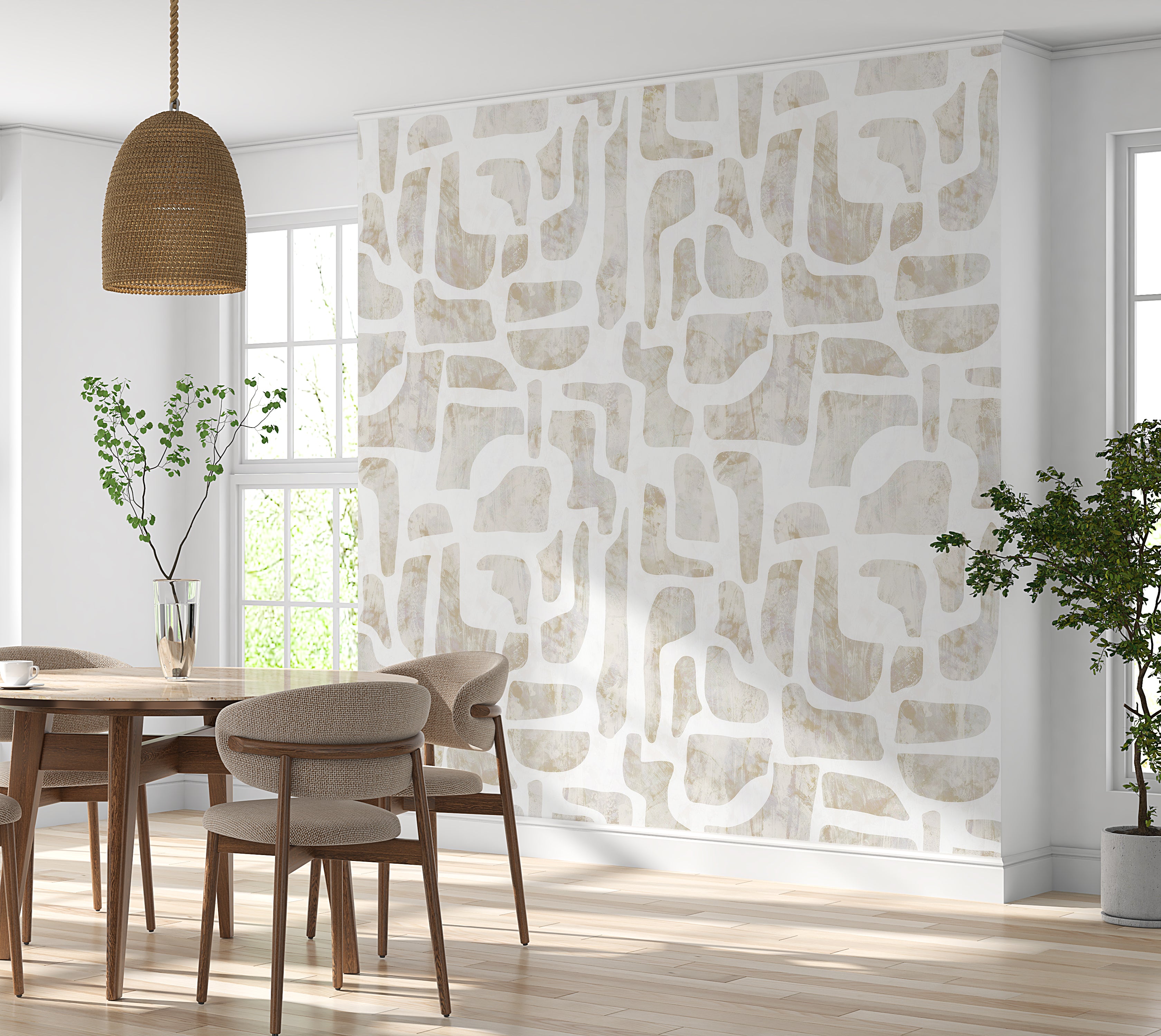 Premium Wallpaper Wall Mural - Soft Stone Abstract Pattern