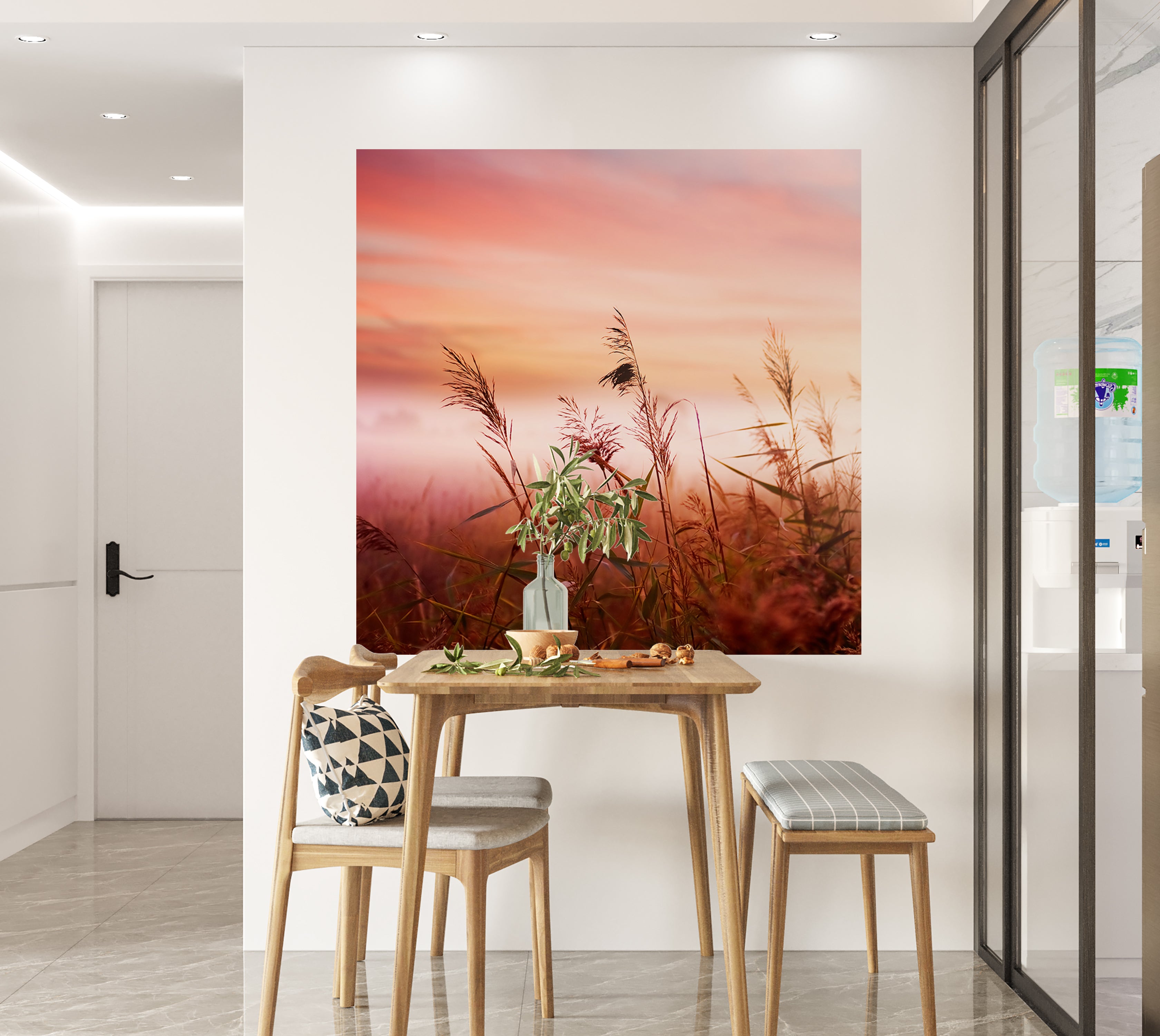 Premium Wallpaper Wall Mural - Dreamy Meadow Sunset
