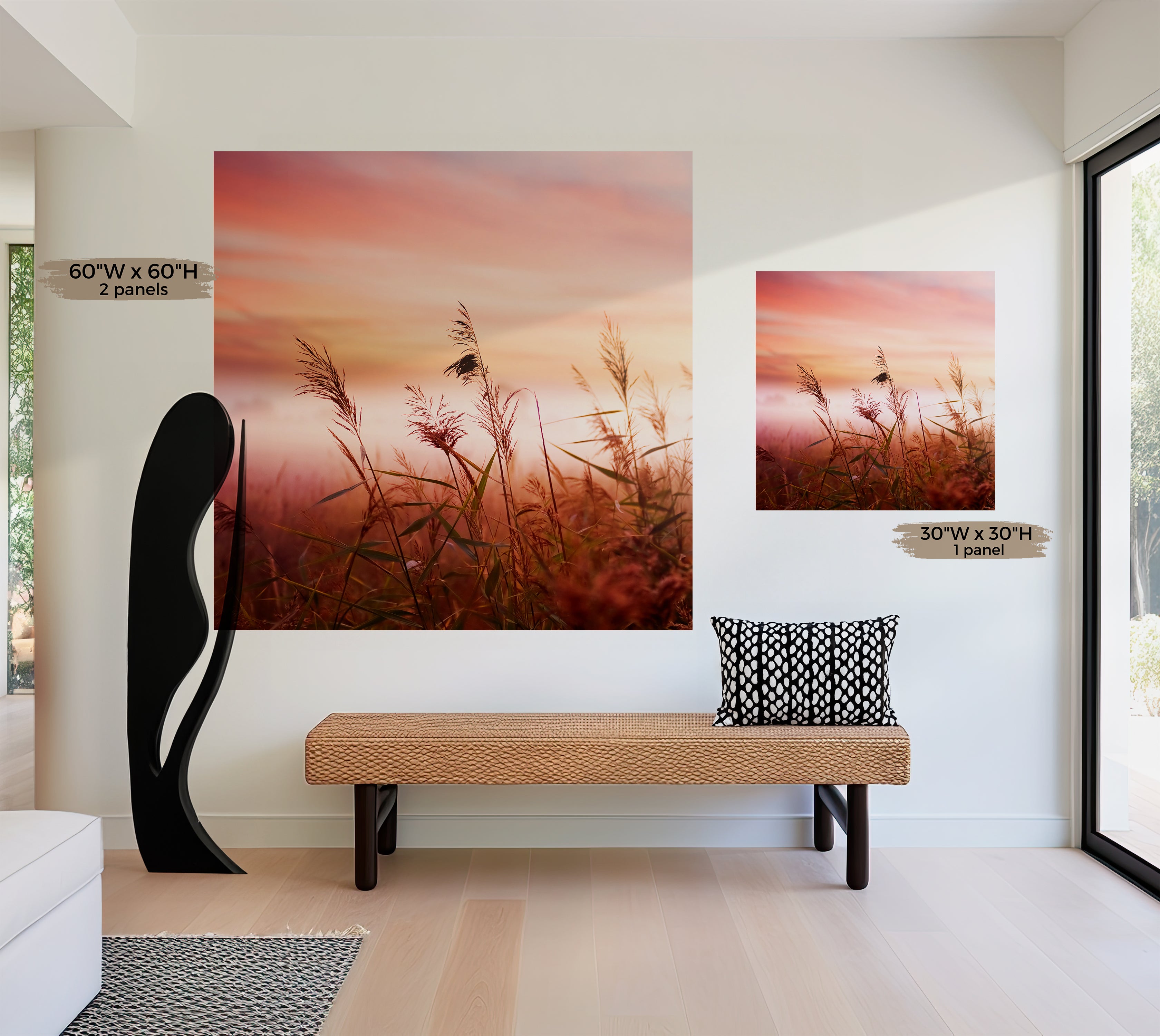 Premium Wallpaper Wall Mural - Dreamy Meadow Sunset