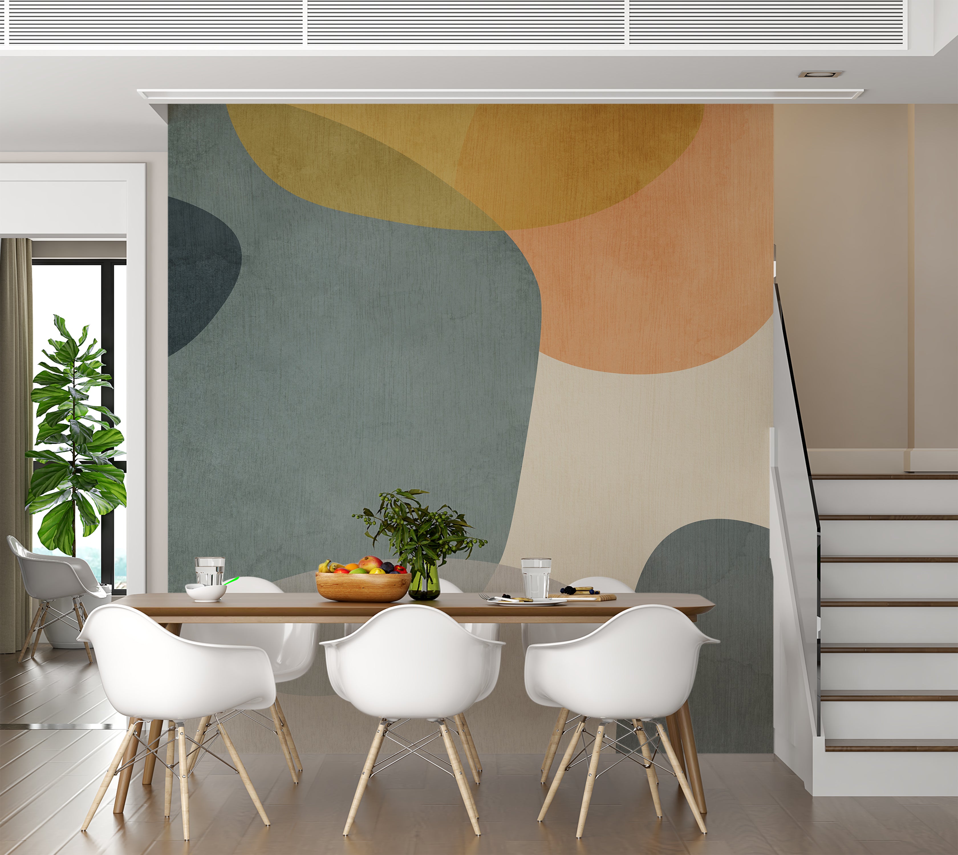Premium Wallpaper Wall Mural - Contemporary Organic Shapes