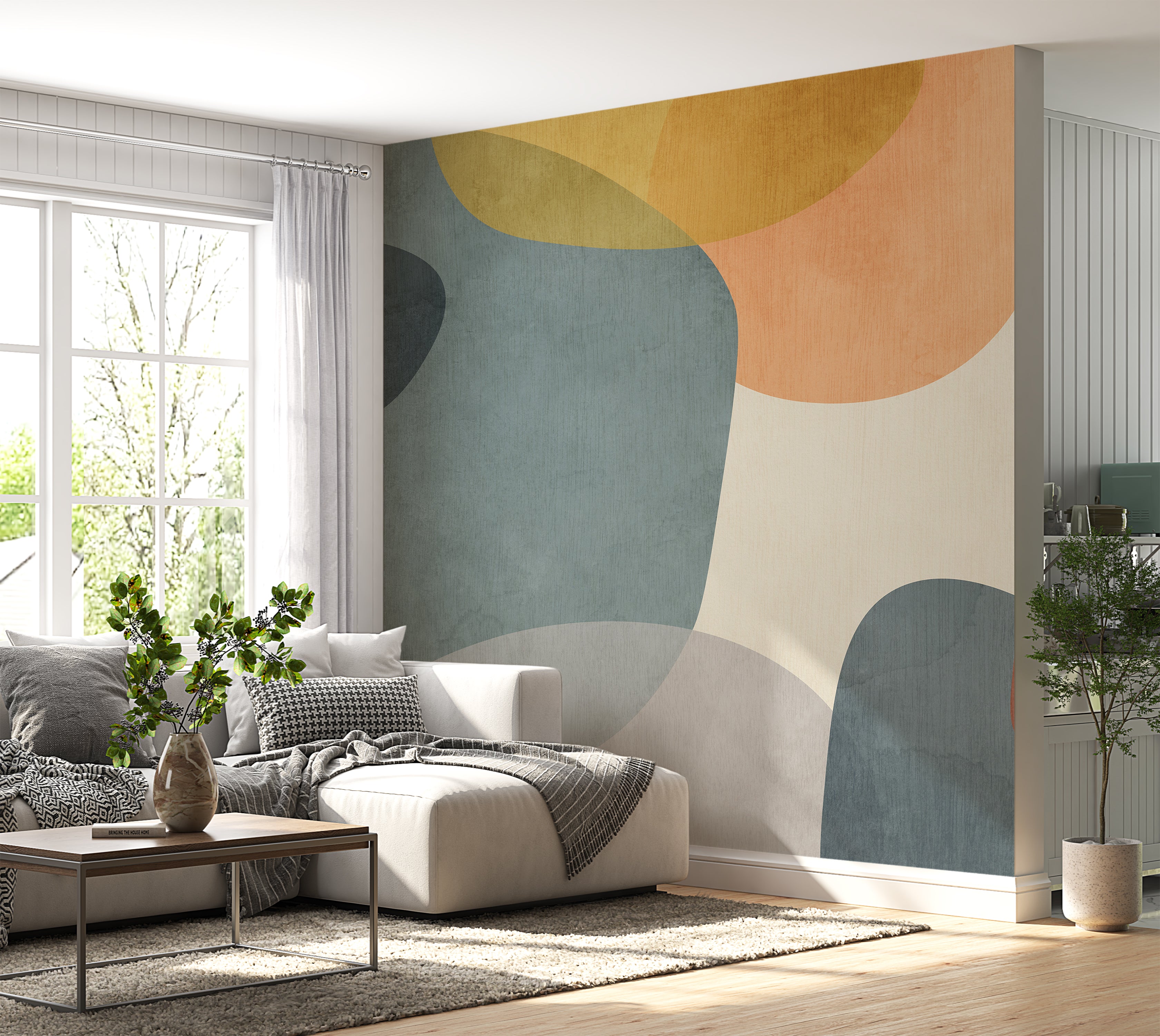 Premium Wallpaper Wall Mural - Contemporary Organic Shapes