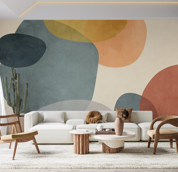 Premium Wallpaper Wall Mural - Contemporary Organic Shapes