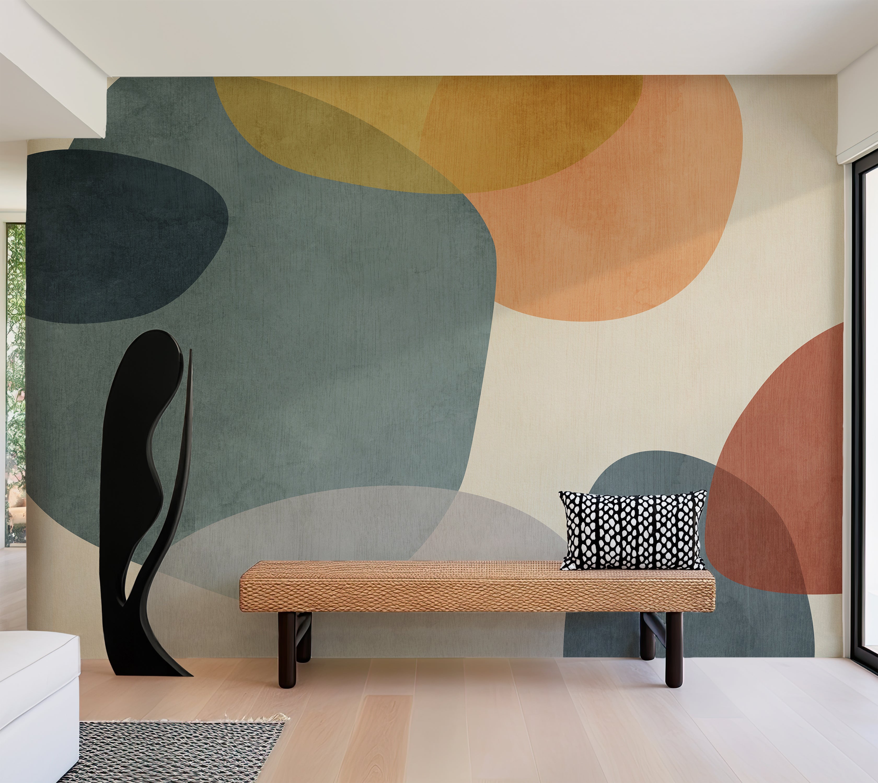 Premium Wallpaper Wall Mural - Contemporary Organic Shapes