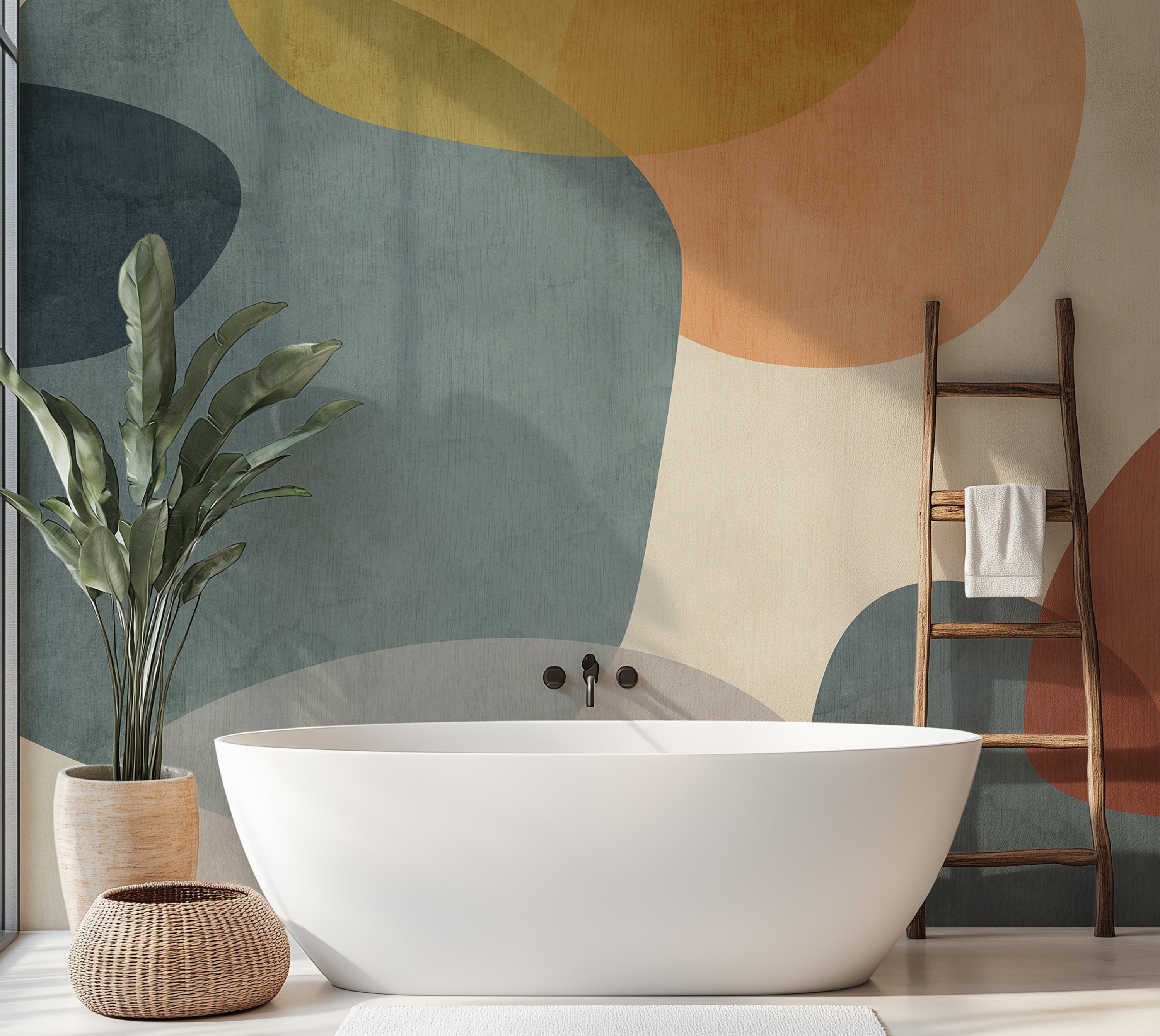 Premium Wallpaper Wall Mural - Contemporary Organic Shapes