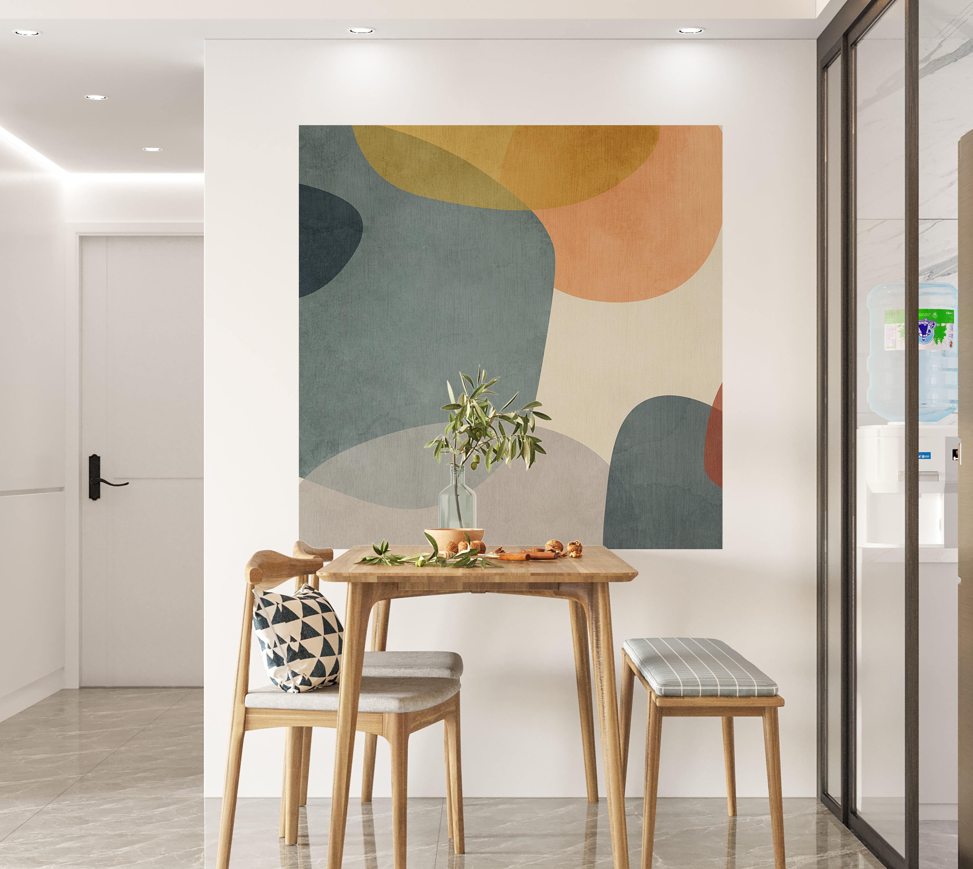 Premium Wallpaper Wall Mural - Contemporary Organic Shapes