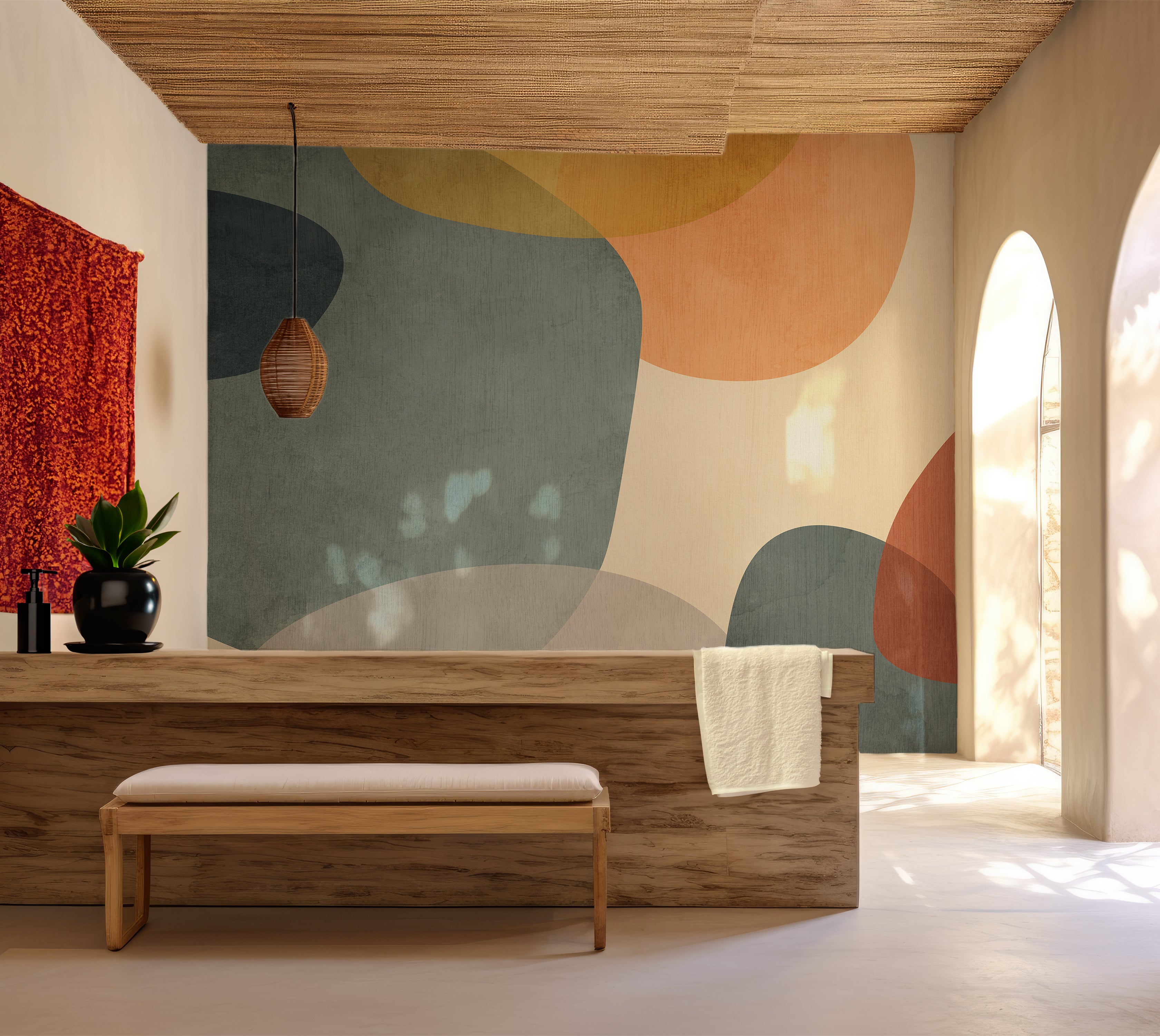 Premium Wallpaper Wall Mural - Contemporary Organic Shapes