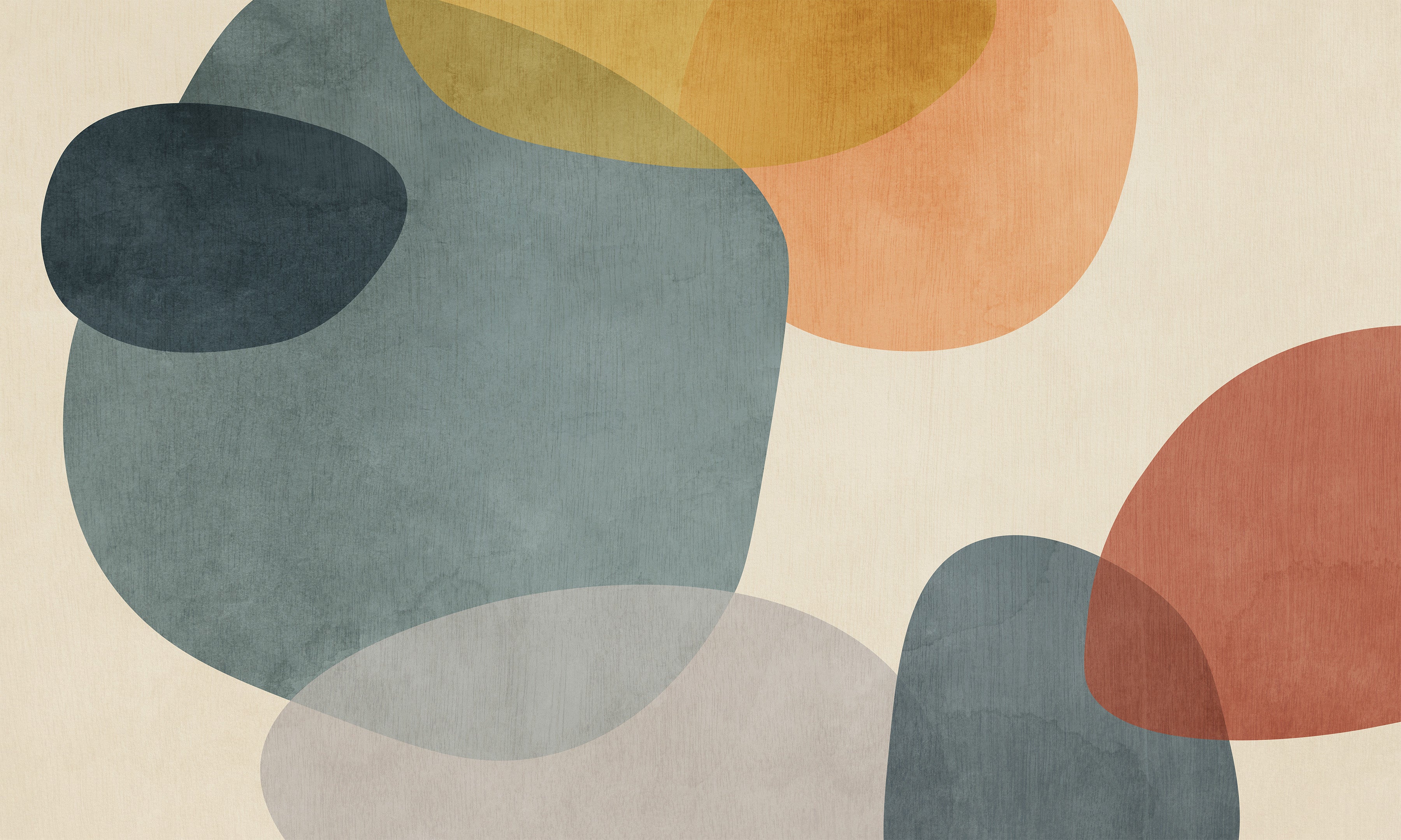 Premium Wallpaper Wall Mural - Contemporary Organic Shapes