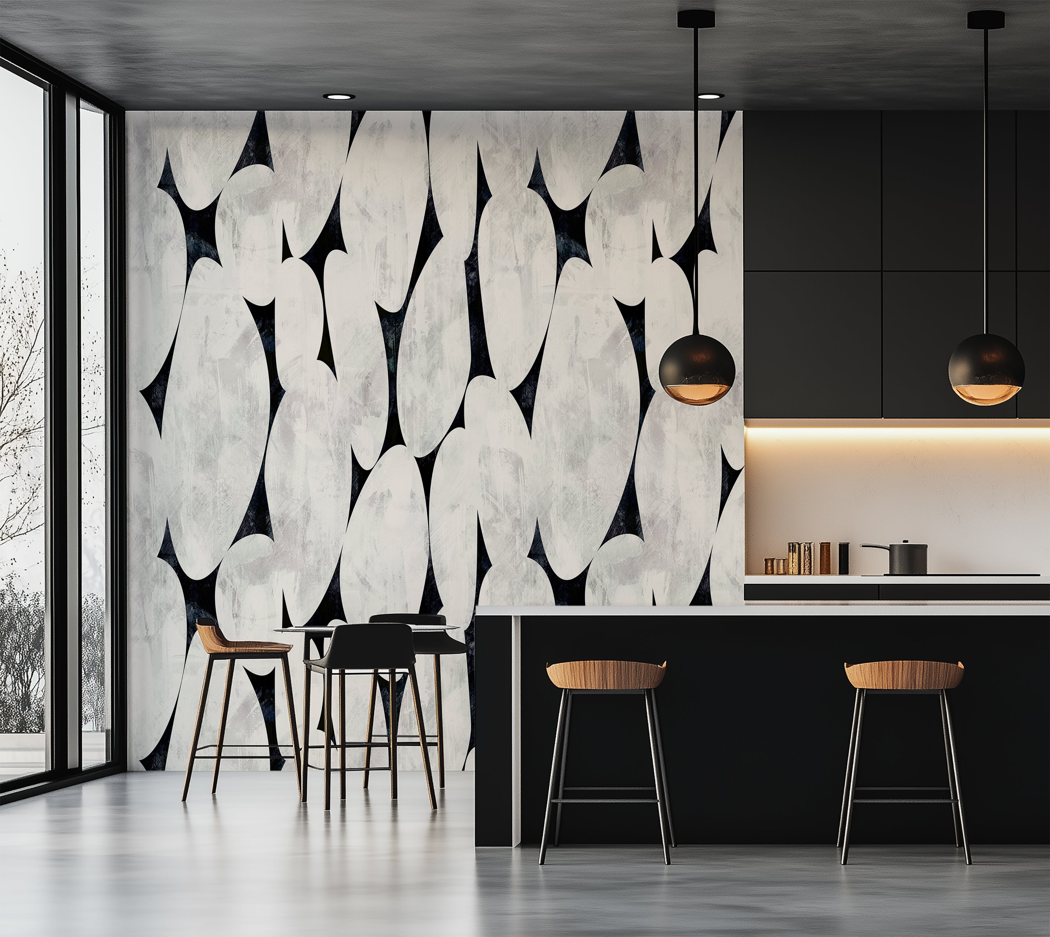 Premium Wallpaper Wall Mural - Organic Pebble Shapes