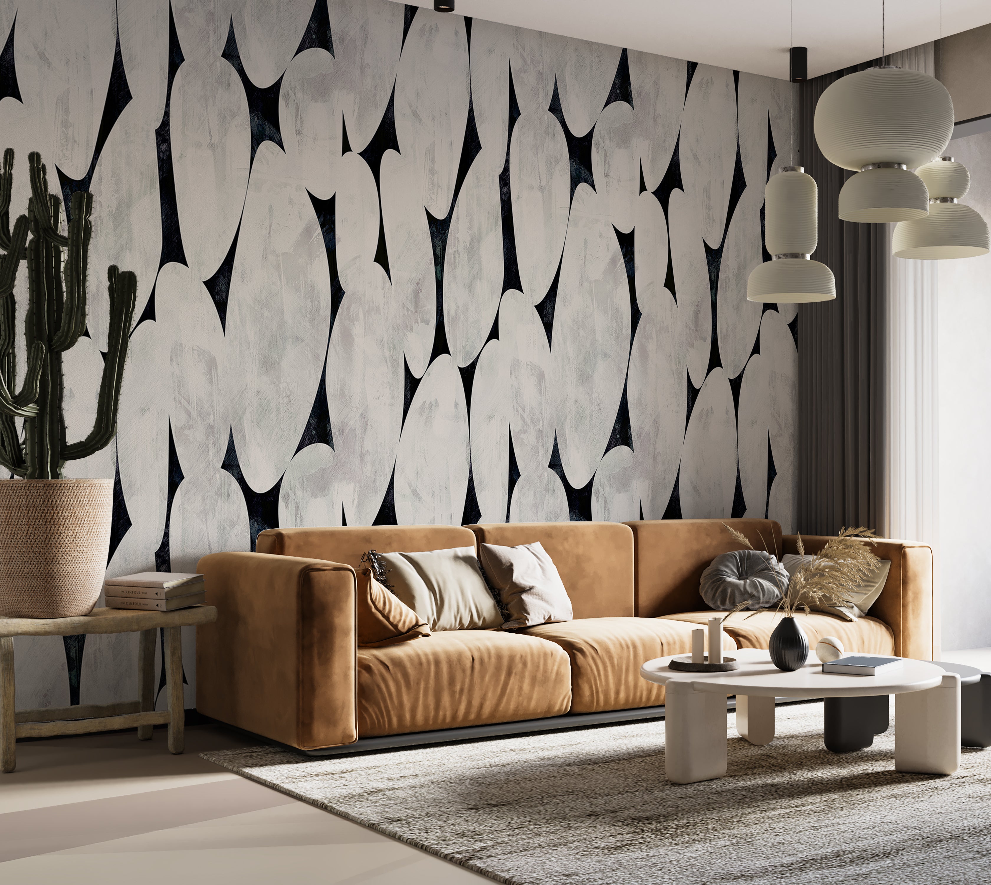 Premium Wallpaper Wall Mural - Organic Pebble Shapes