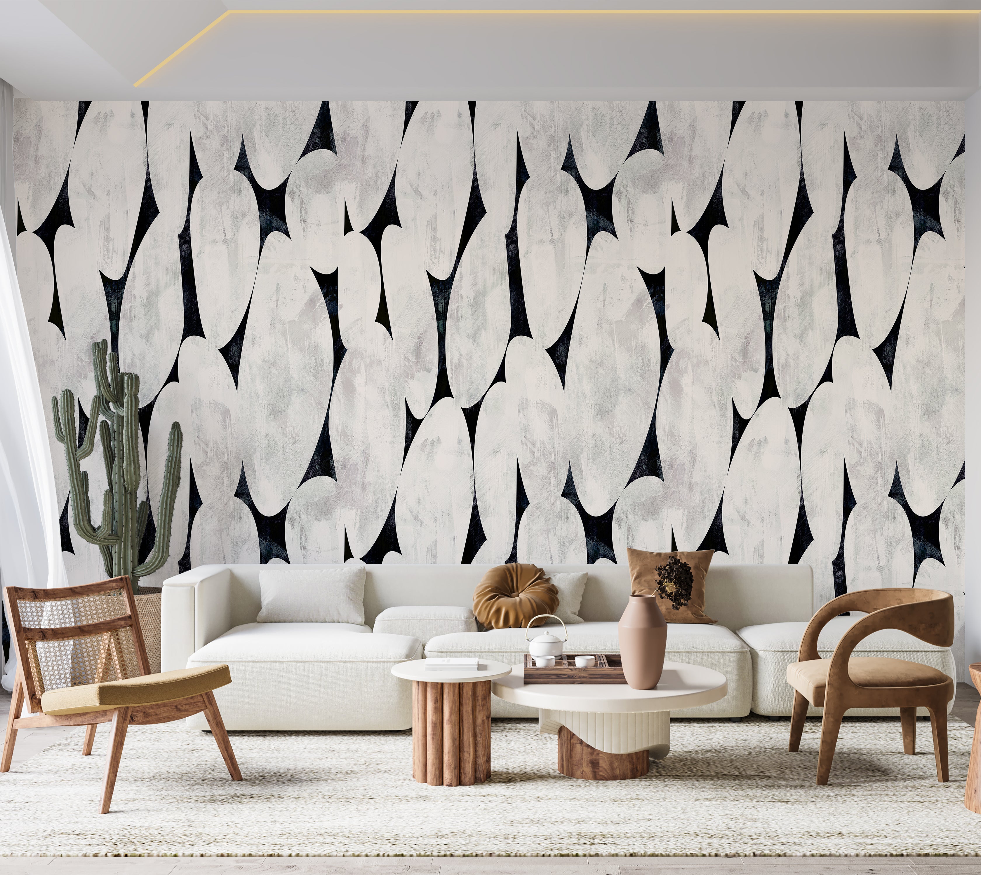 Premium Wallpaper Wall Mural - Organic Pebble Shapes