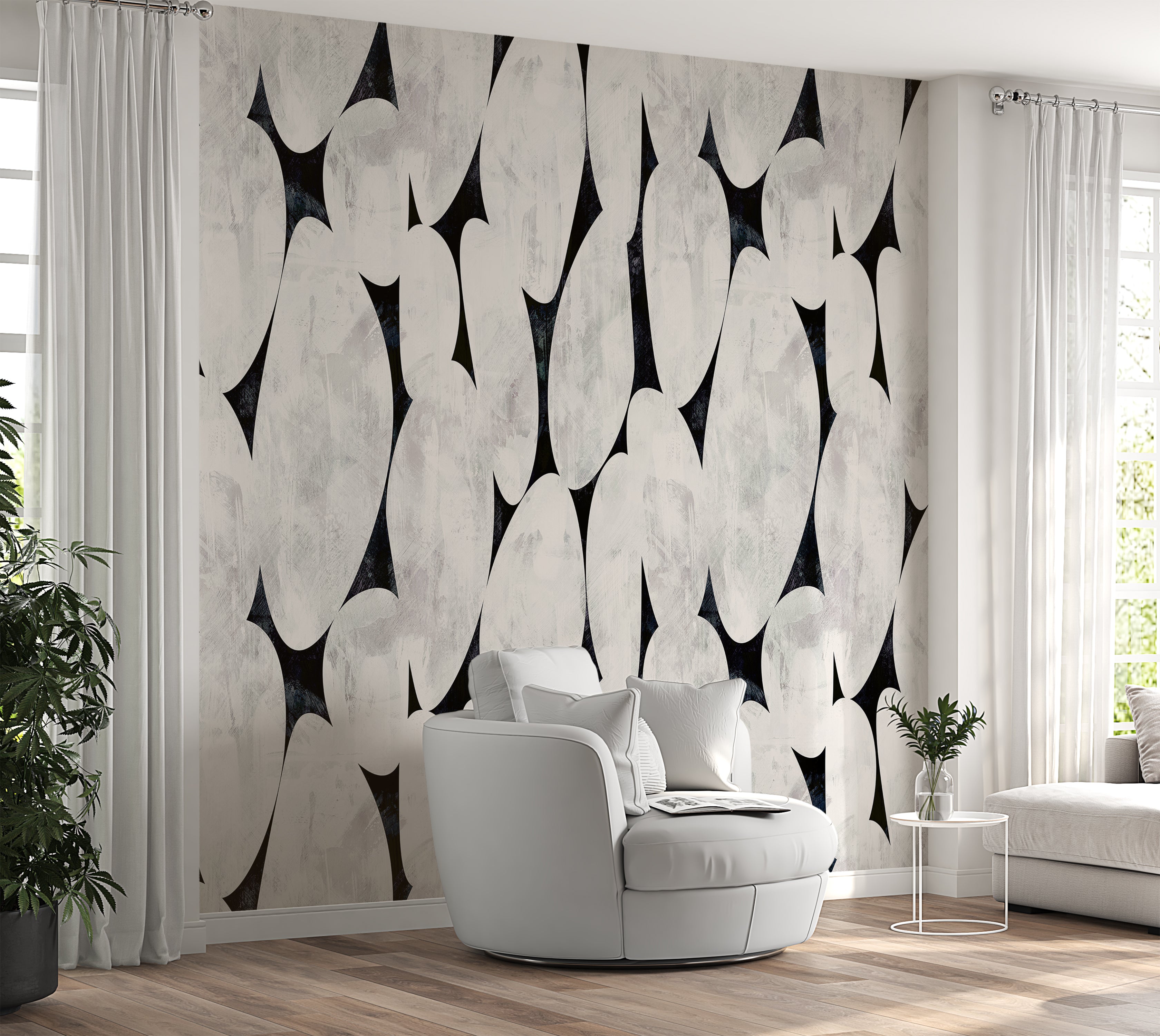 Premium Wallpaper Wall Mural - Organic Pebble Shapes
