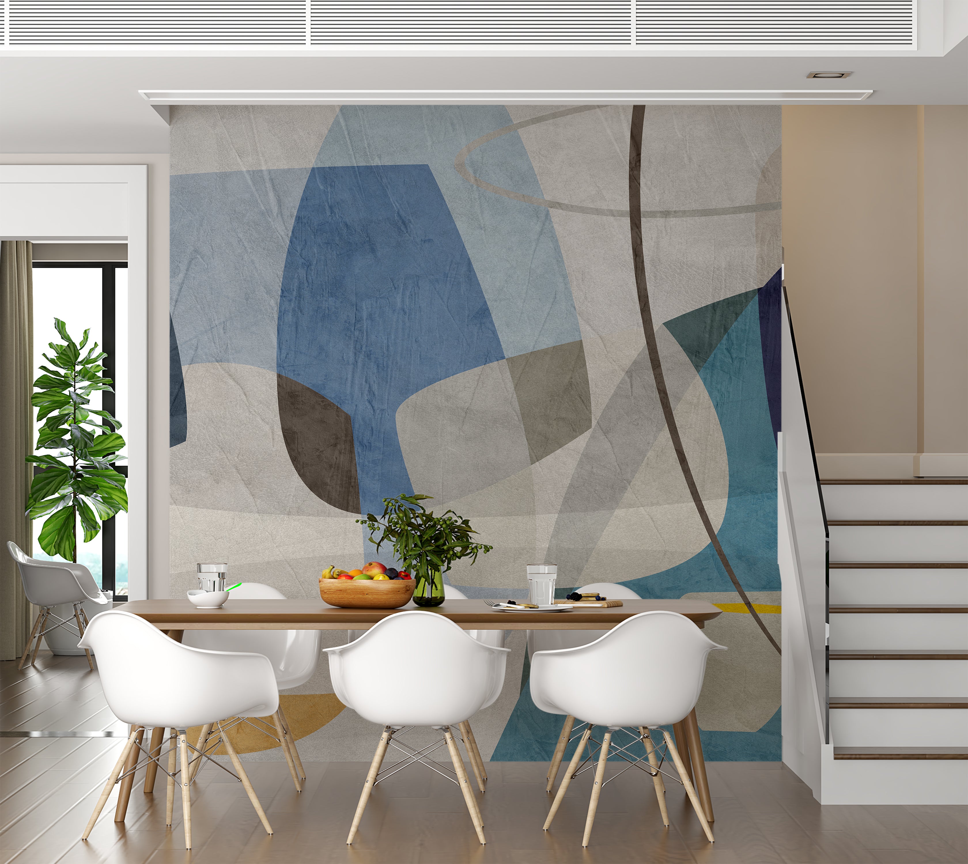 Premium Wallpaper Wall Mural - Geometric Abstract Shapes