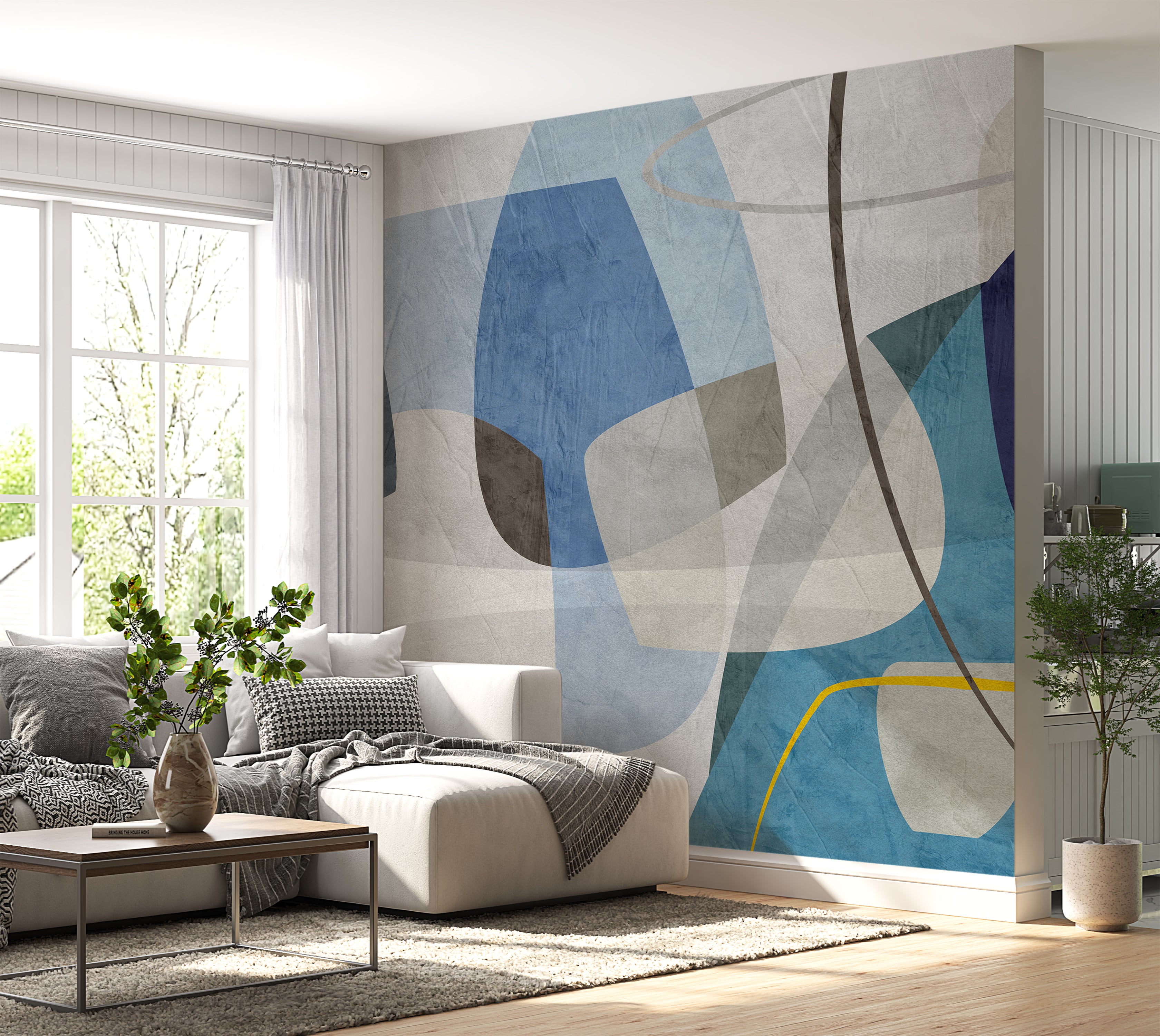Premium Wallpaper Wall Mural - Geometric Abstract Shapes