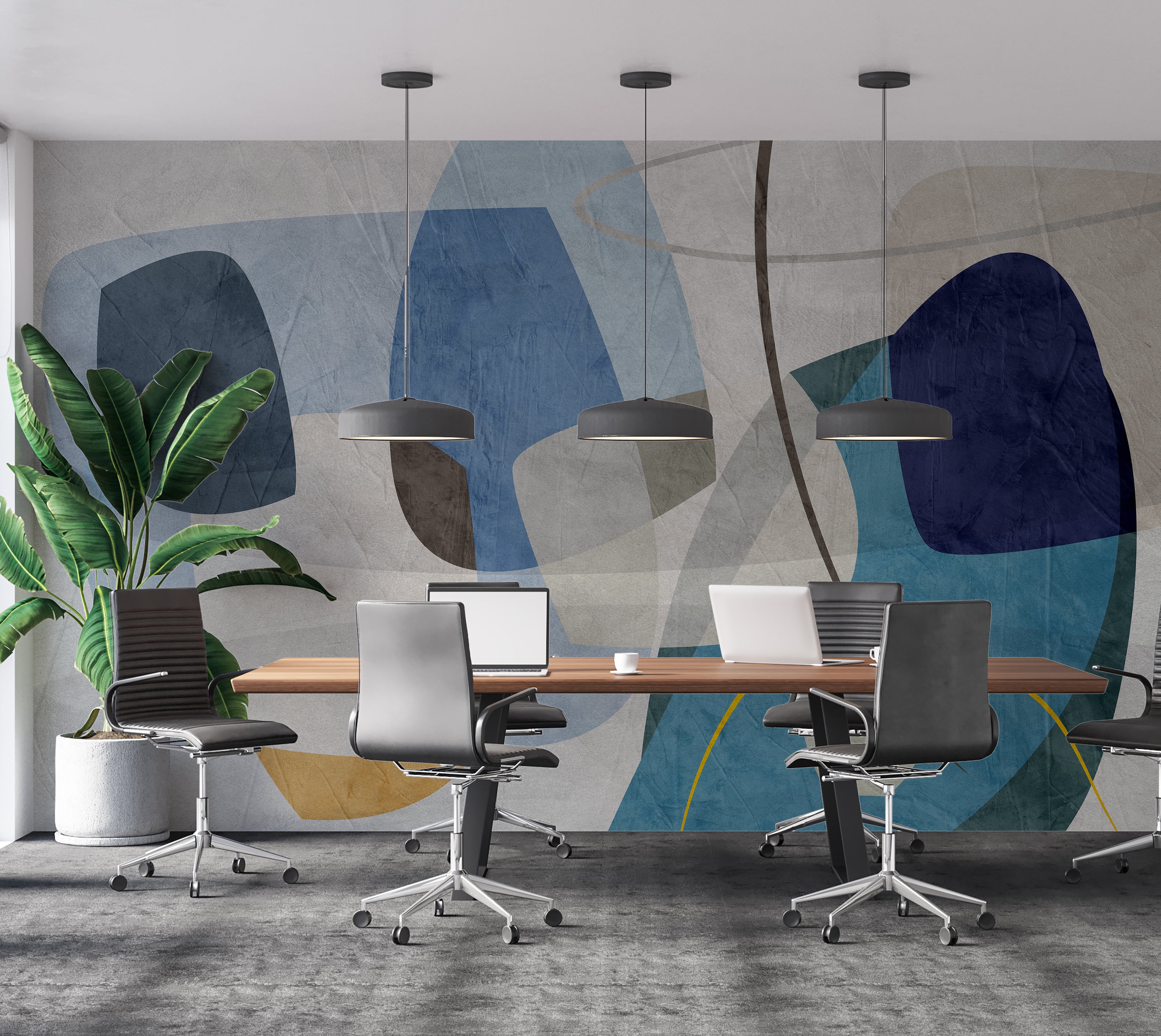Premium Wallpaper Wall Mural - Geometric Abstract Shapes