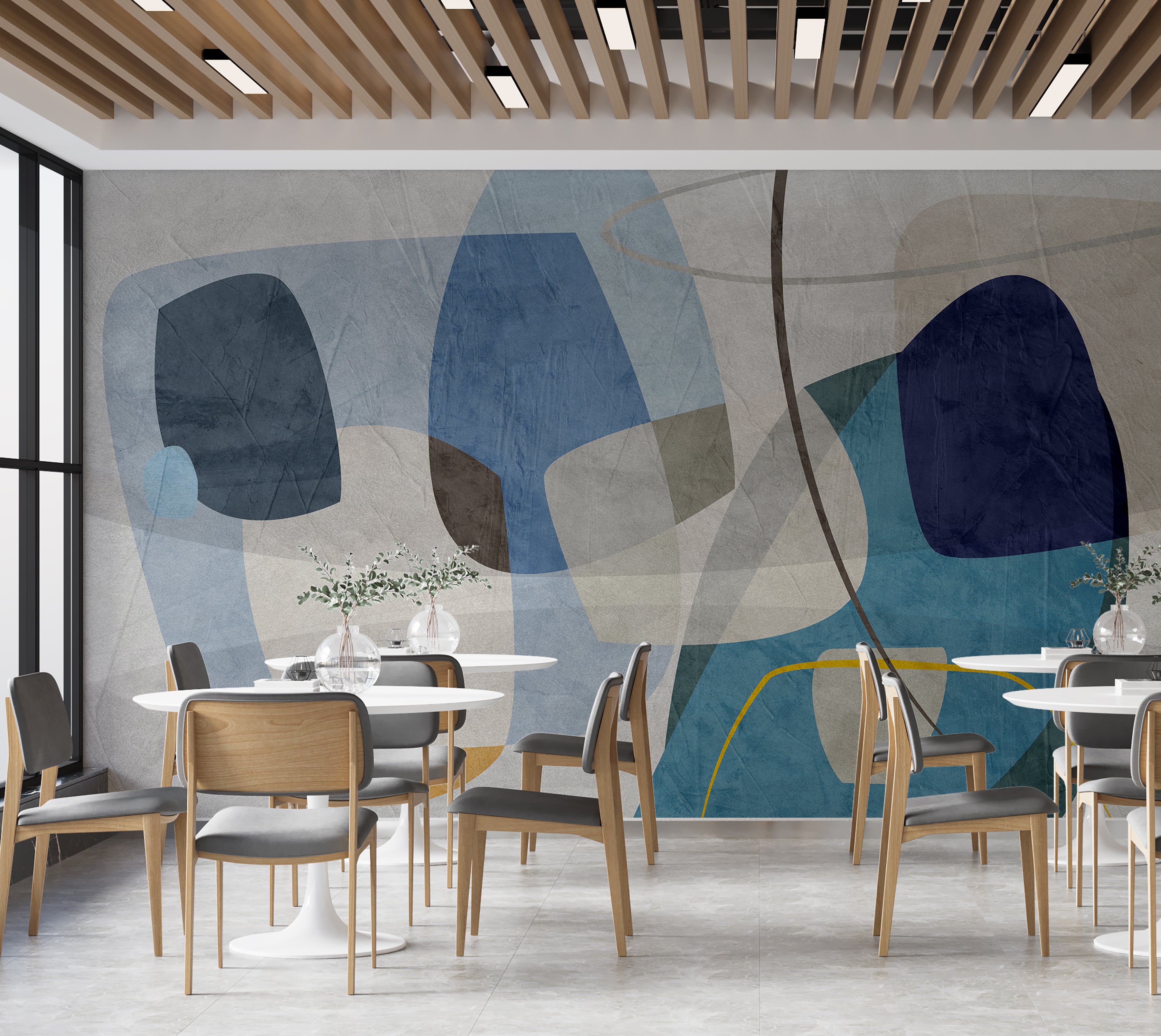 Premium Wallpaper Wall Mural - Geometric Abstract Shapes