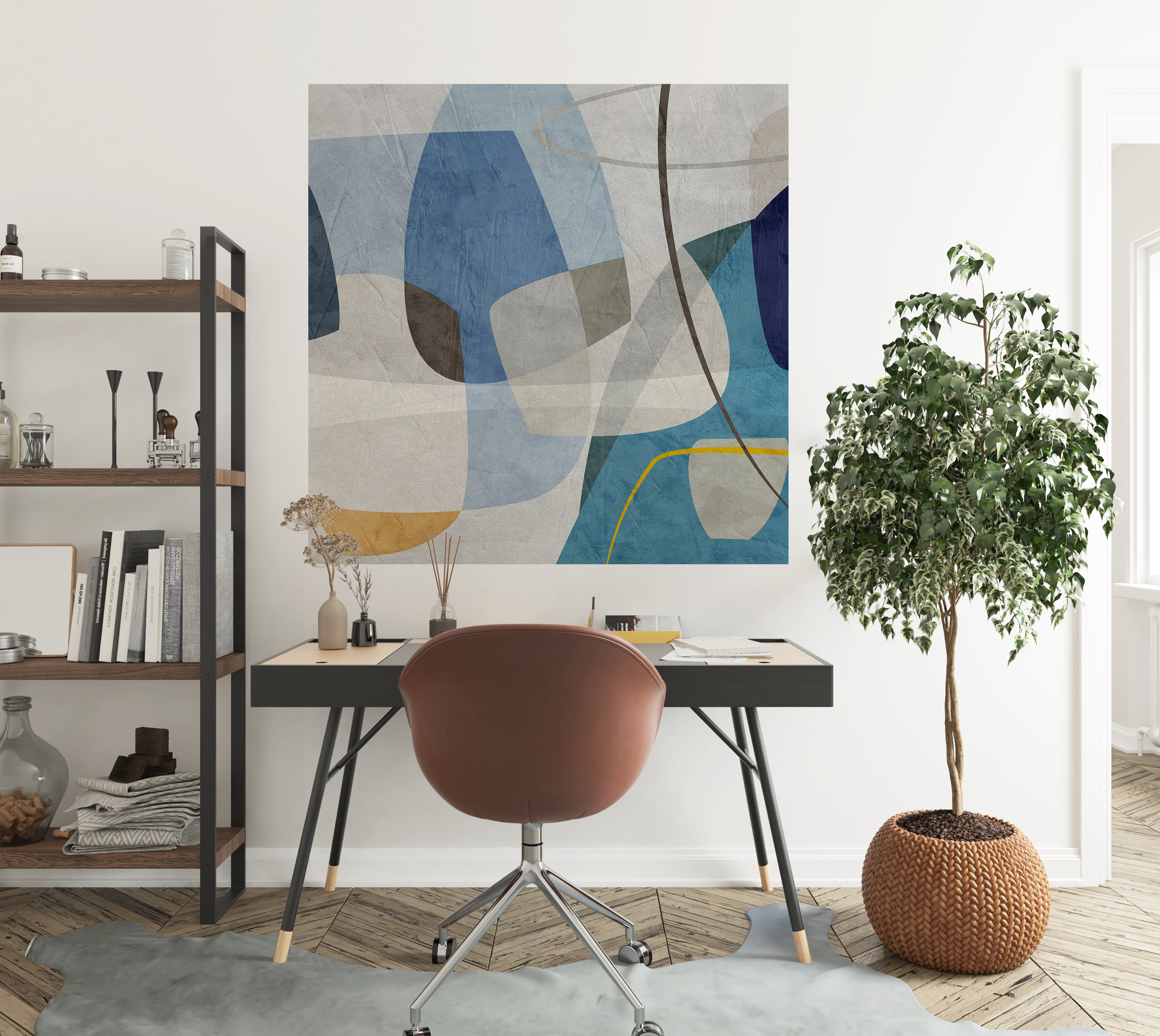 Premium Wallpaper Wall Mural - Geometric Abstract Shapes