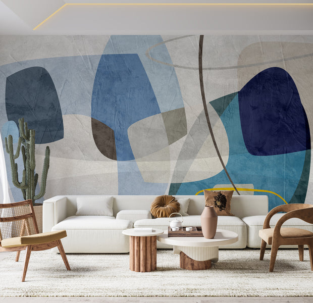 Premium Wallpaper Wall Mural - Geometric Abstract Shapes