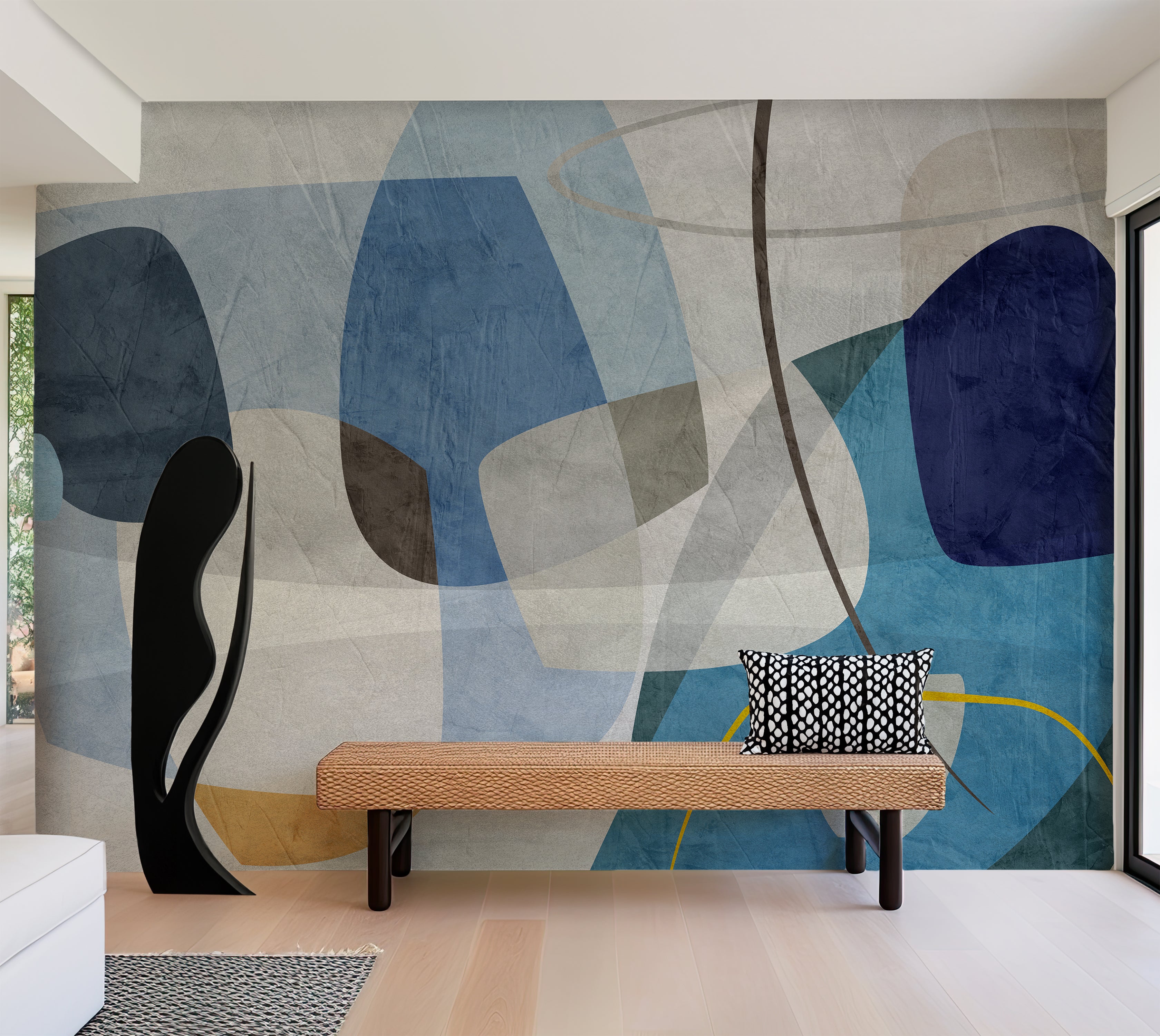 Premium Wallpaper Wall Mural - Geometric Abstract Shapes
