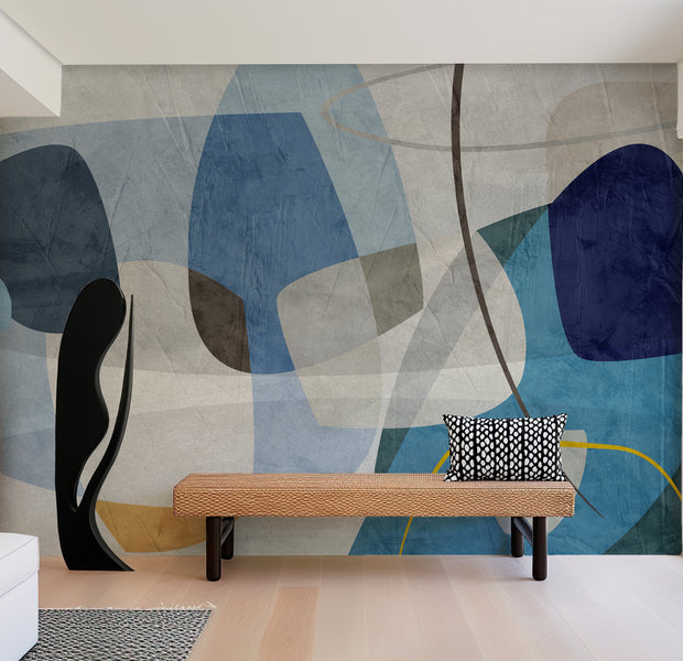 Premium Wallpaper Wall Mural - Geometric Abstract Shapes