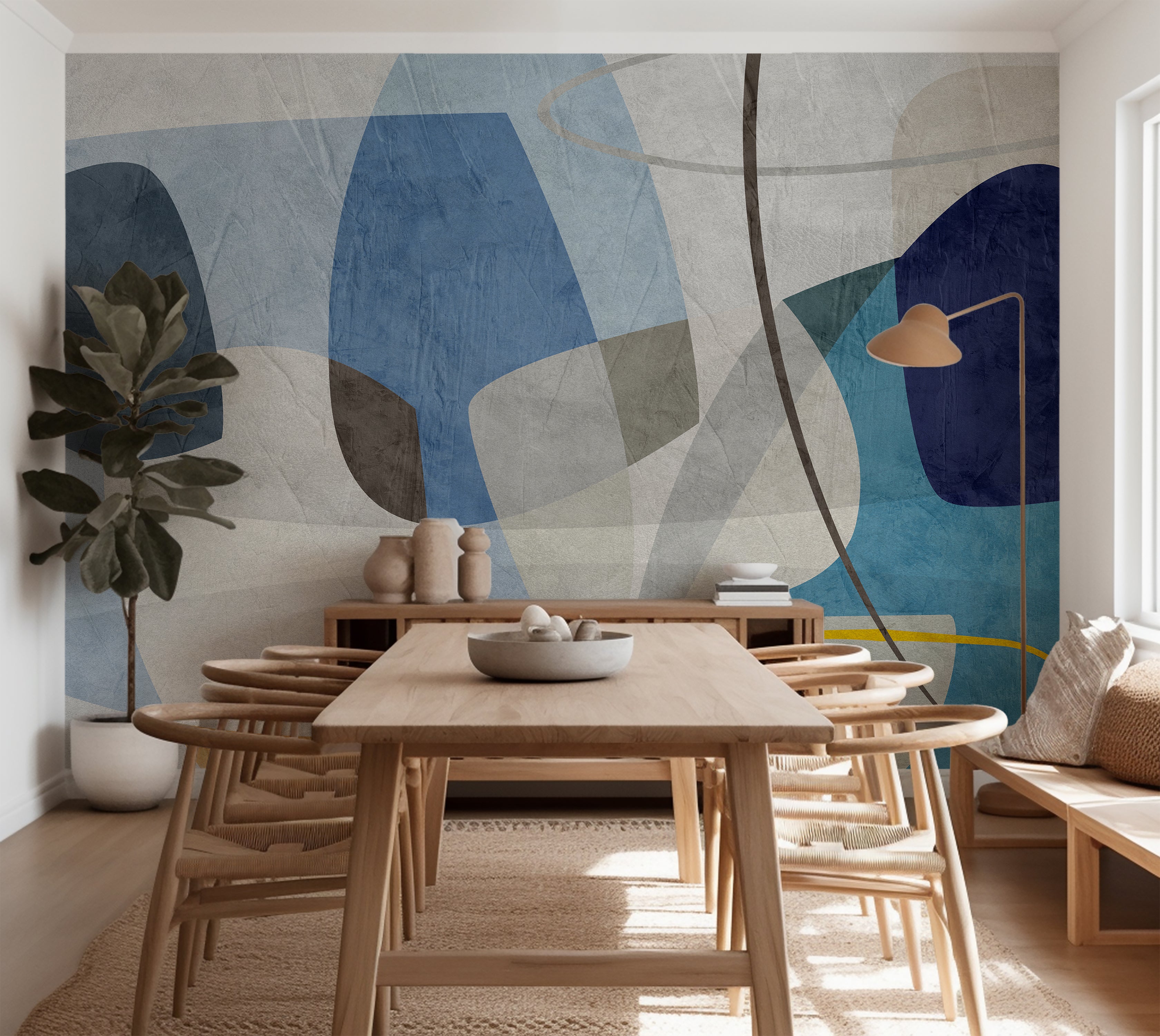 Premium Wallpaper Wall Mural - Geometric Abstract Shapes