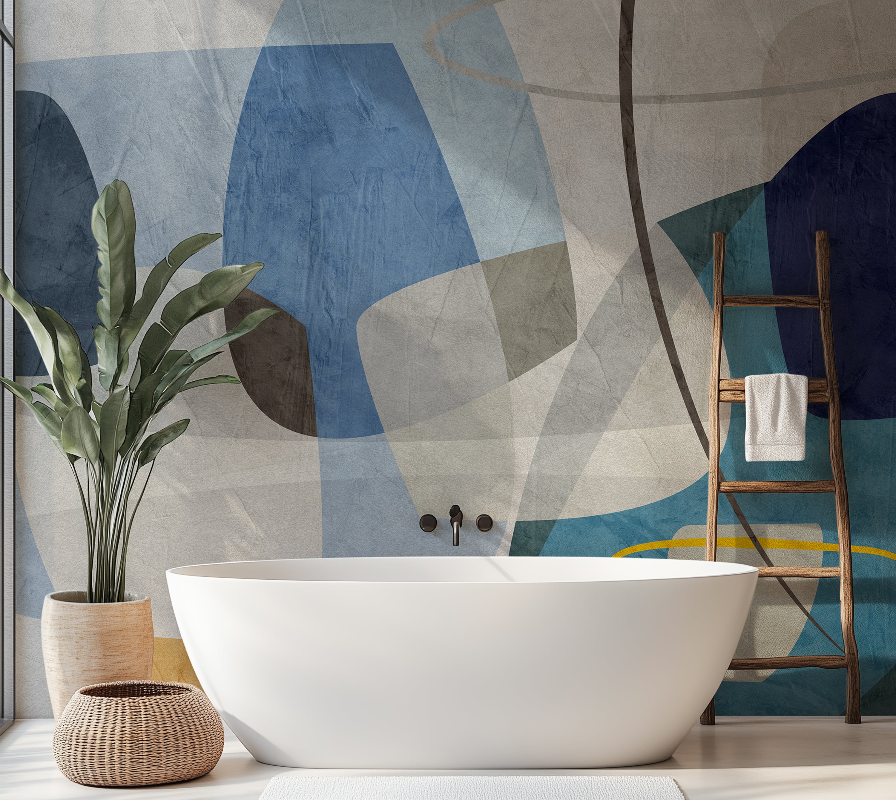 Premium Wallpaper Wall Mural - Geometric Abstract Shapes