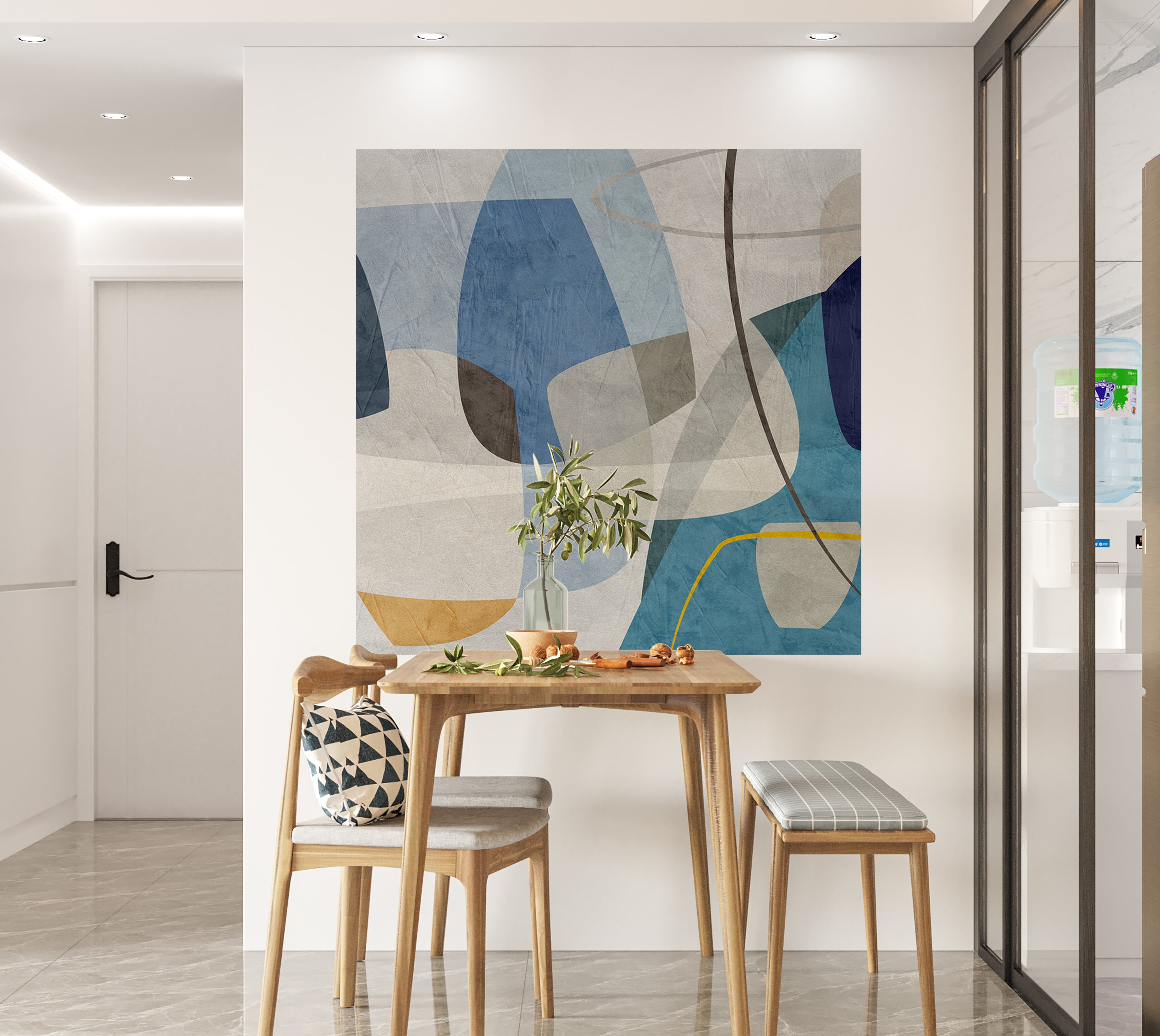 Premium Wallpaper Wall Mural - Geometric Abstract Shapes
