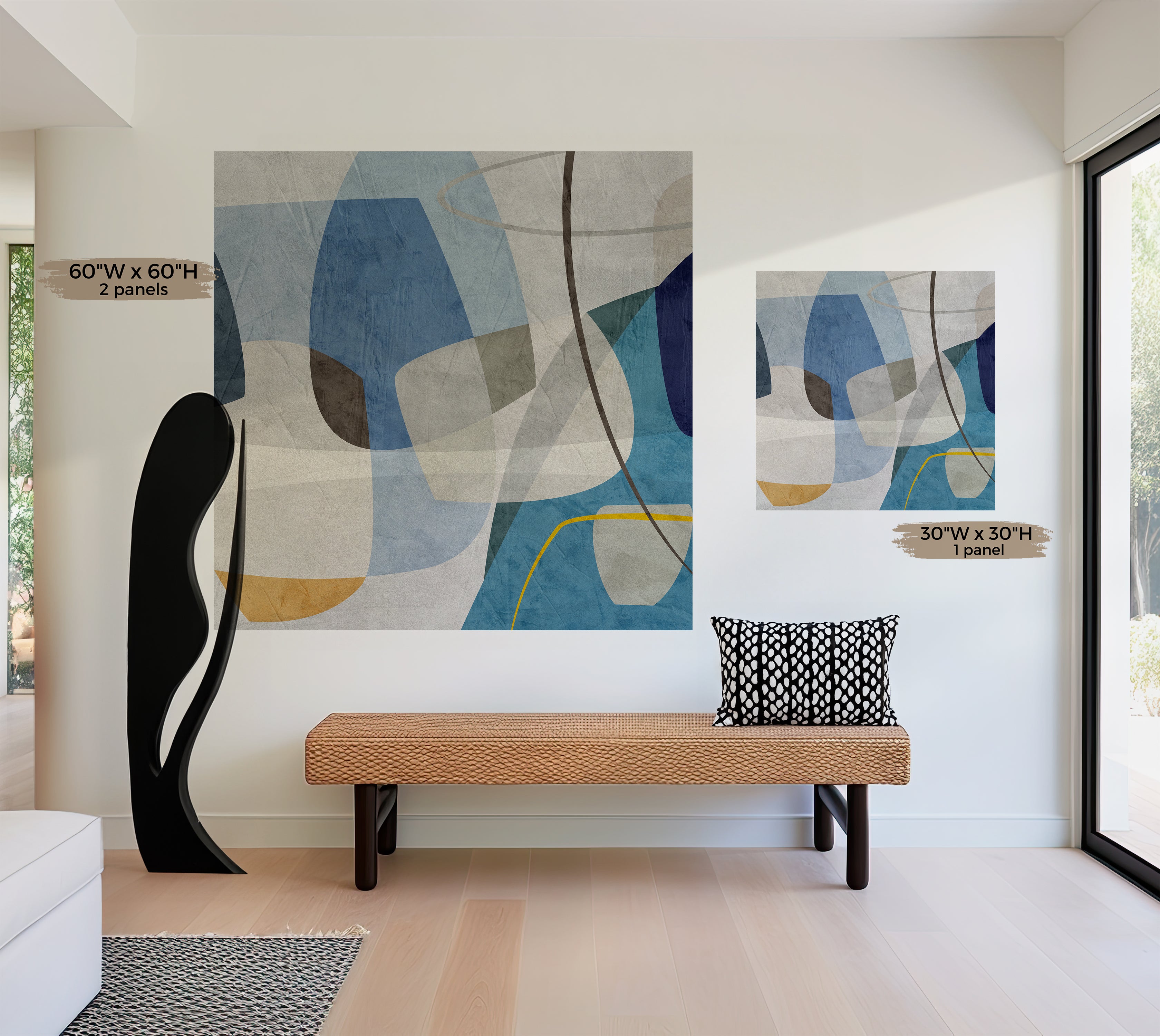 Premium Wallpaper Wall Mural - Geometric Abstract Shapes