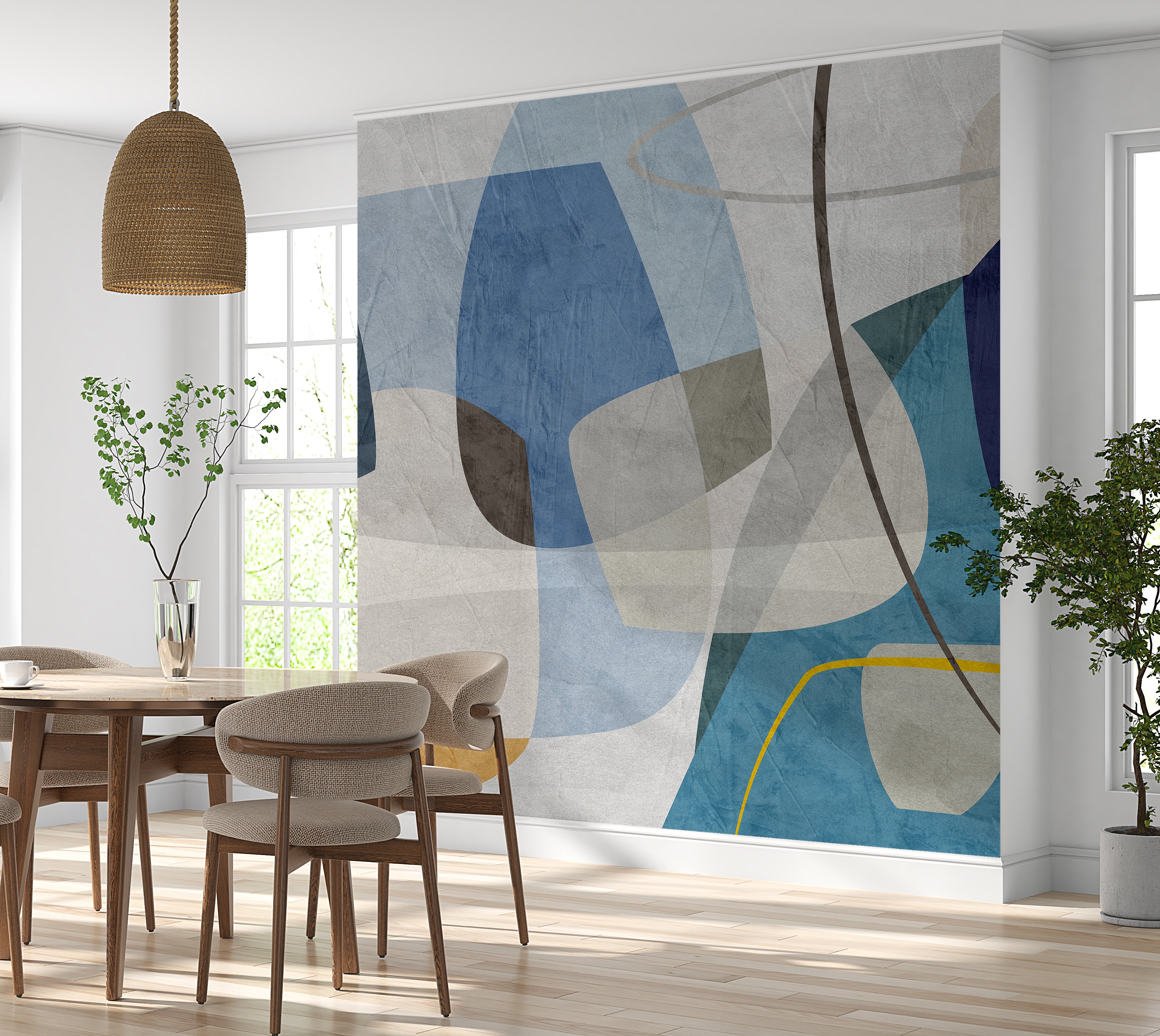 Premium Wallpaper Wall Mural - Geometric Abstract Shapes