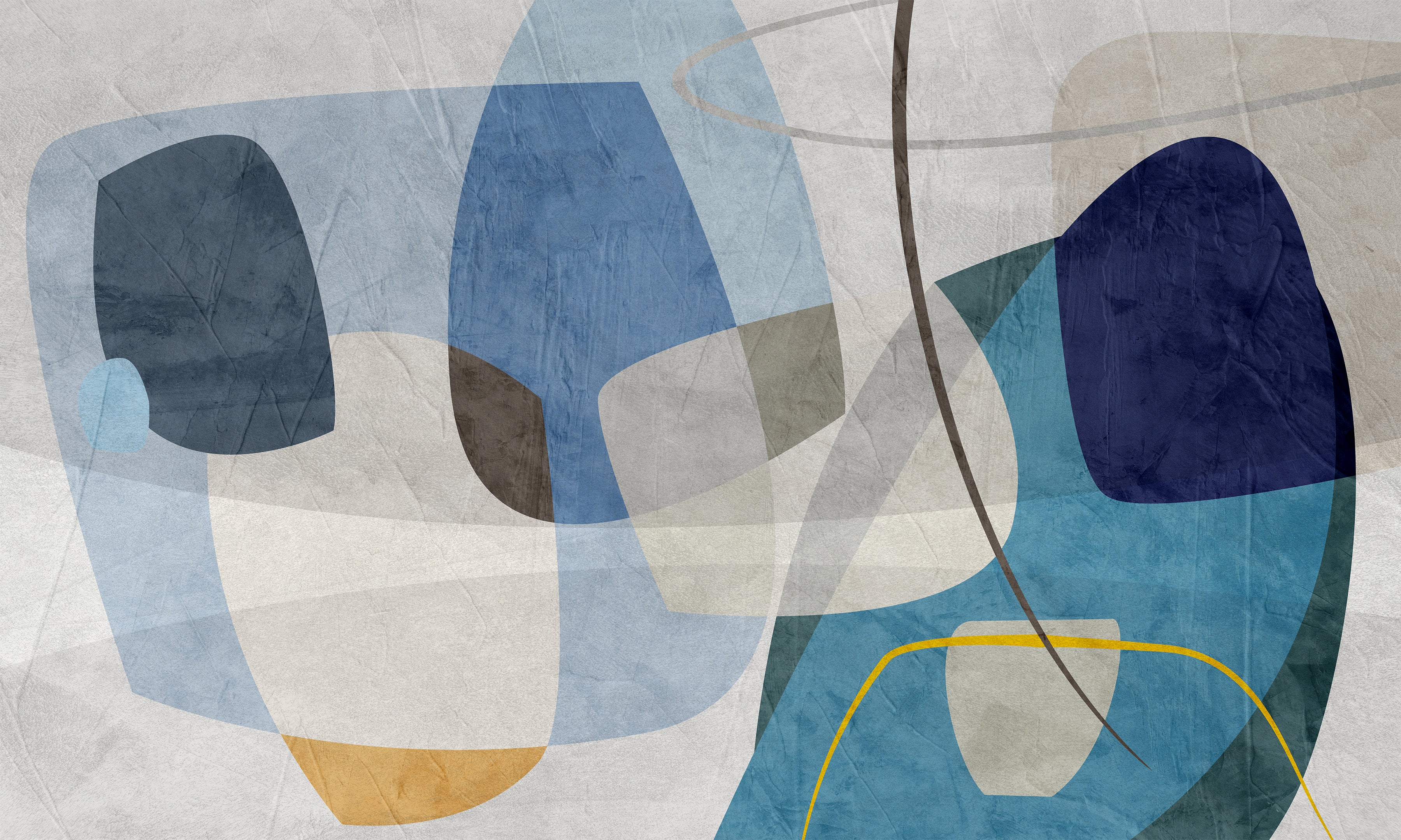 Premium Wallpaper Wall Mural - Geometric Abstract Shapes