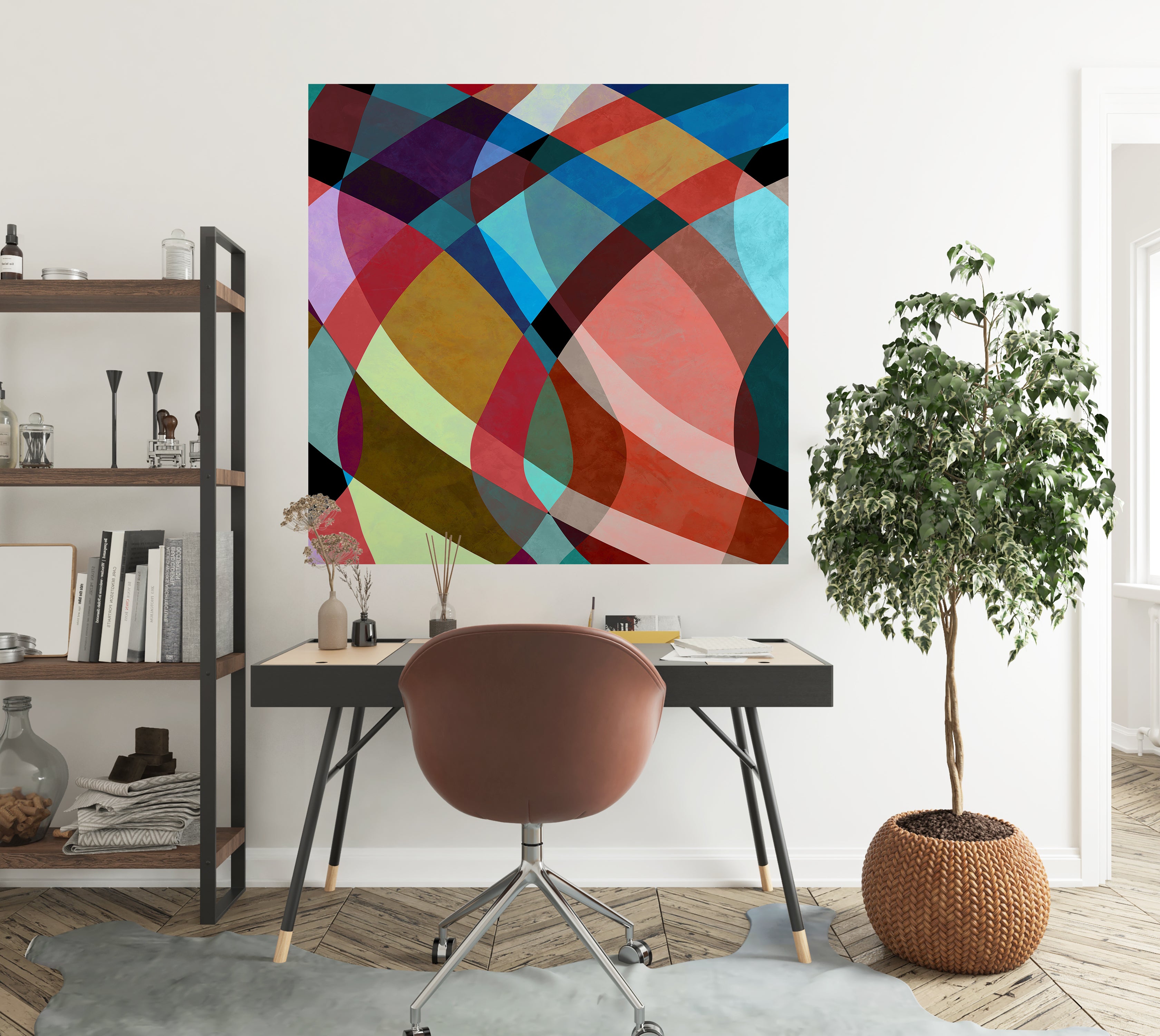 Premium Wallpaper Wall Mural - Abstract Retro Watercolor Art