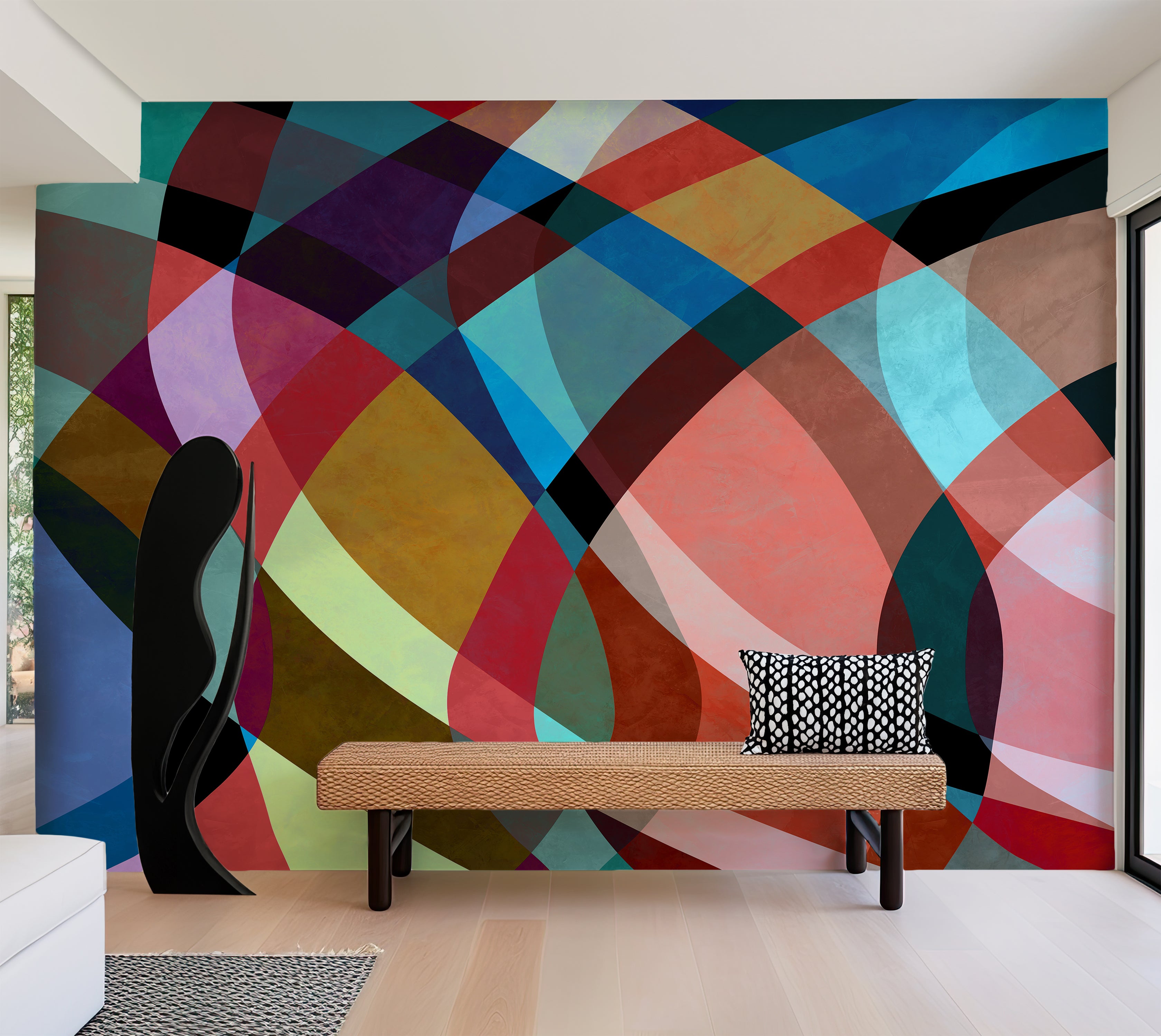 Premium Wallpaper Wall Mural - Contemporary Retro Art
