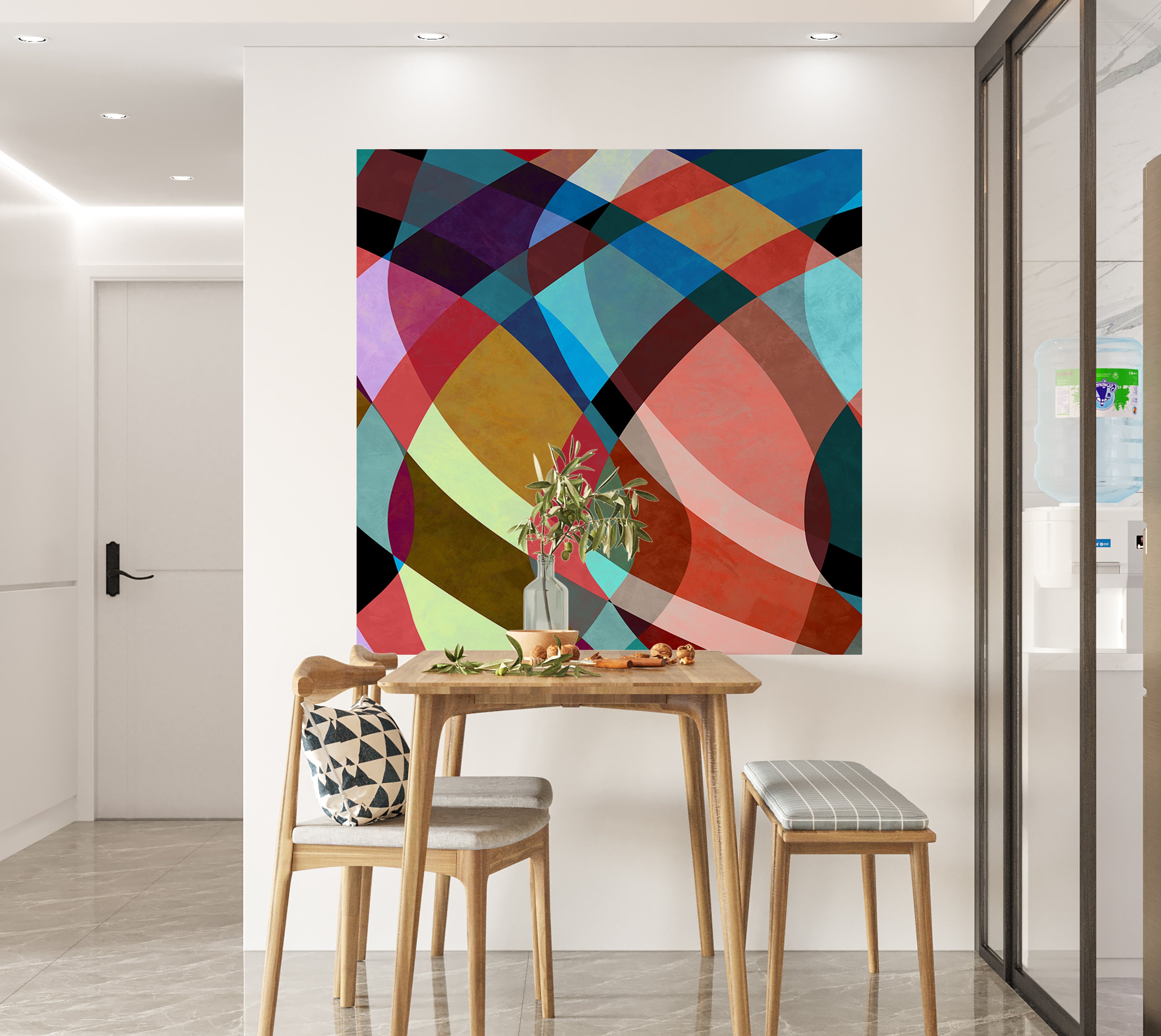 Premium Wallpaper Wall Mural - Abstract Retro Watercolor Art
