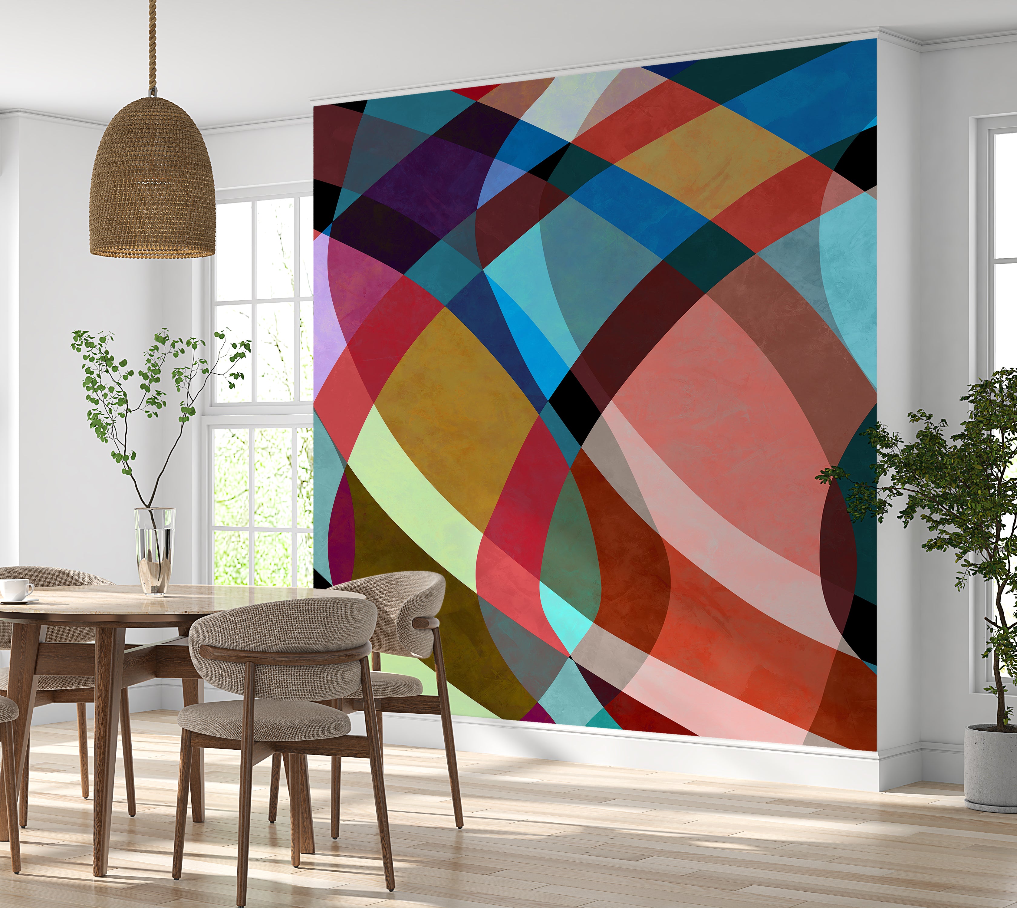Premium Wallpaper Wall Mural - Abstract Retro Watercolor Art