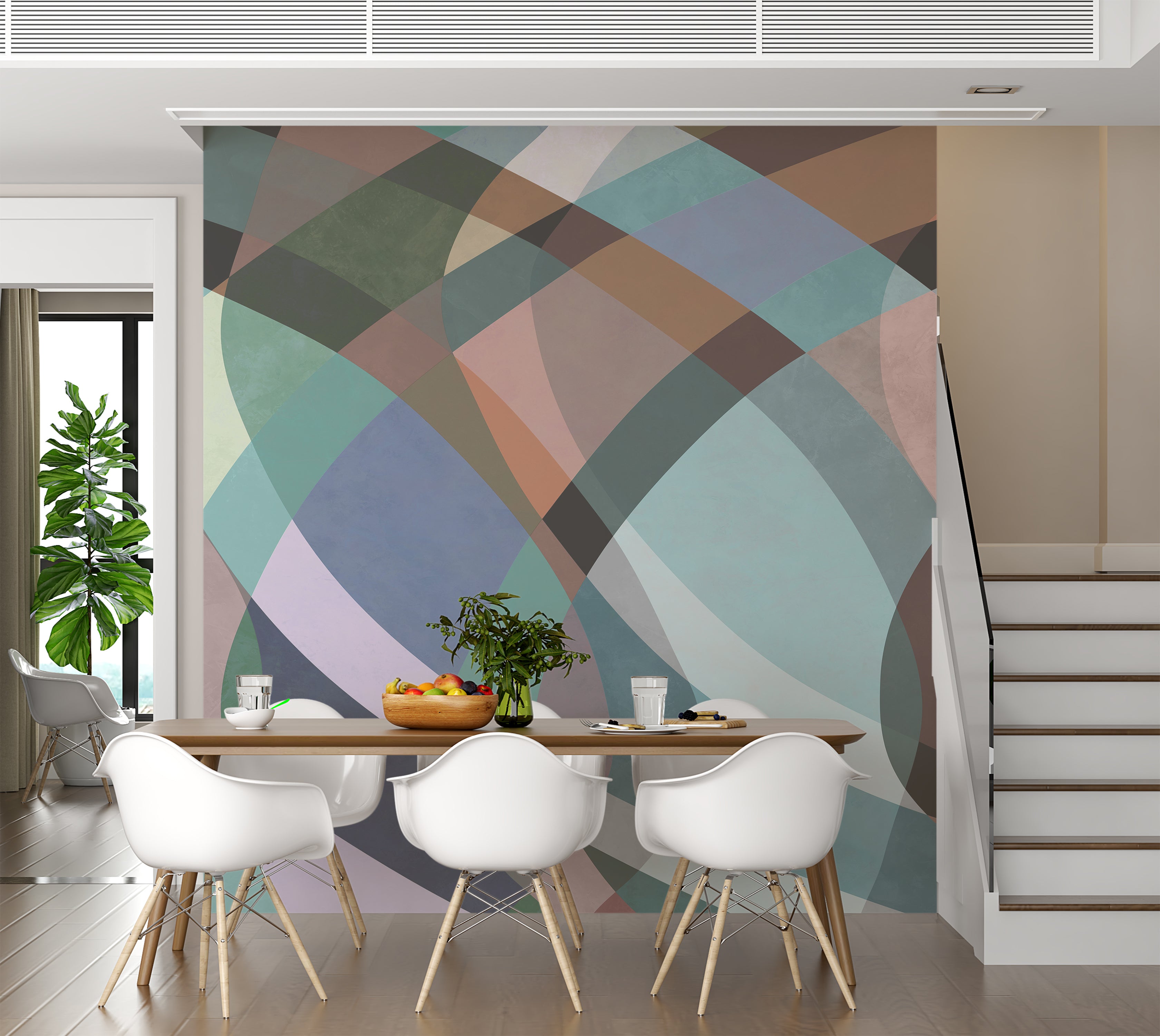 Premium Wallpaper Wall Mural - Abstract Pastel Watercolor Art -