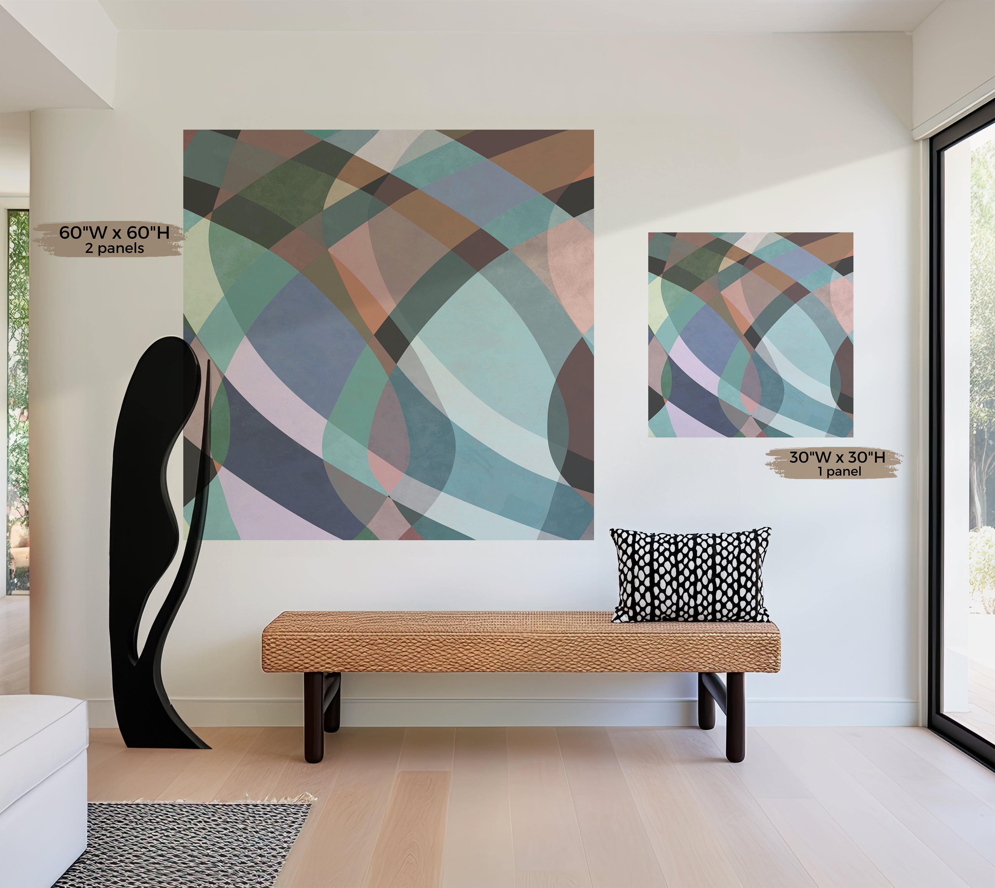 Premium Wallpaper Wall Mural - Abstract Pastel Watercolor Art -