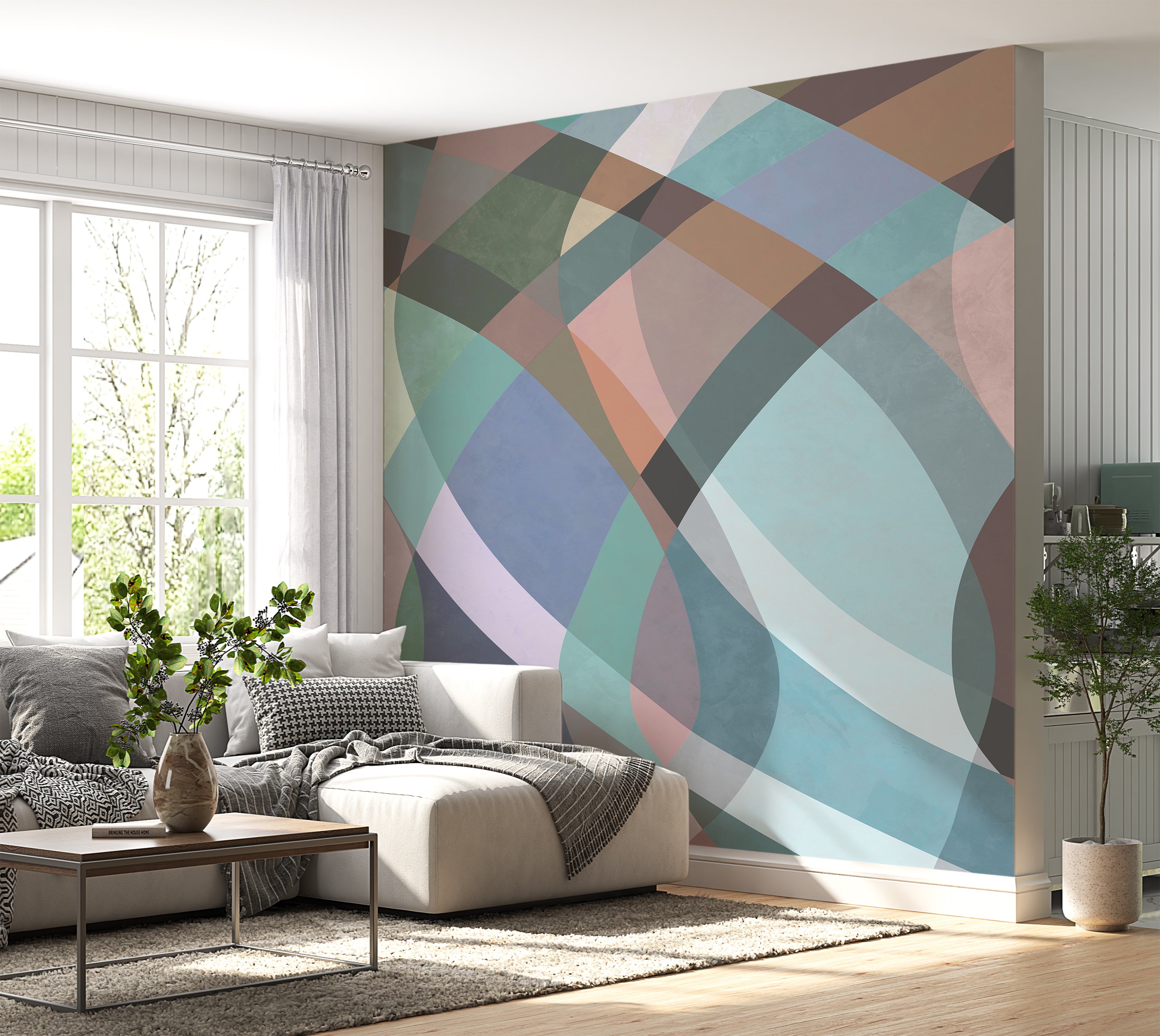 Premium Wallpaper Wall Mural - Abstract Pastel Watercolor Art -