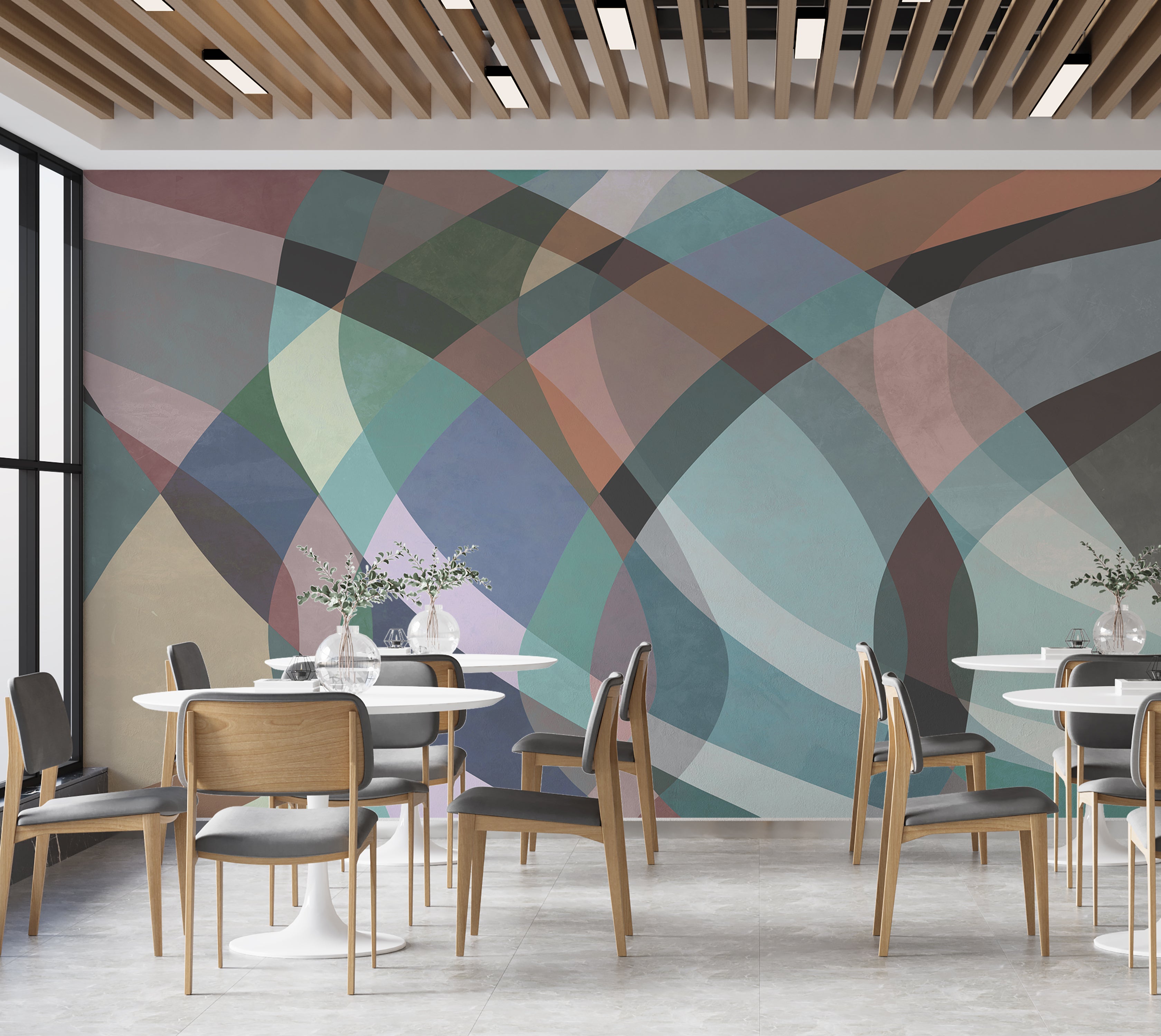 Premium Wallpaper Wall Mural - Abstract Pastel Watercolor Art -