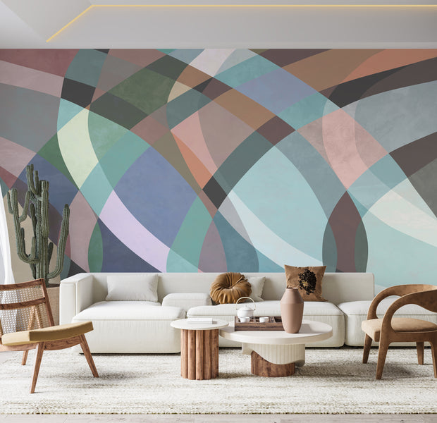 Premium Wallpaper Wall Mural - Abstract Pastel Watercolor Art -