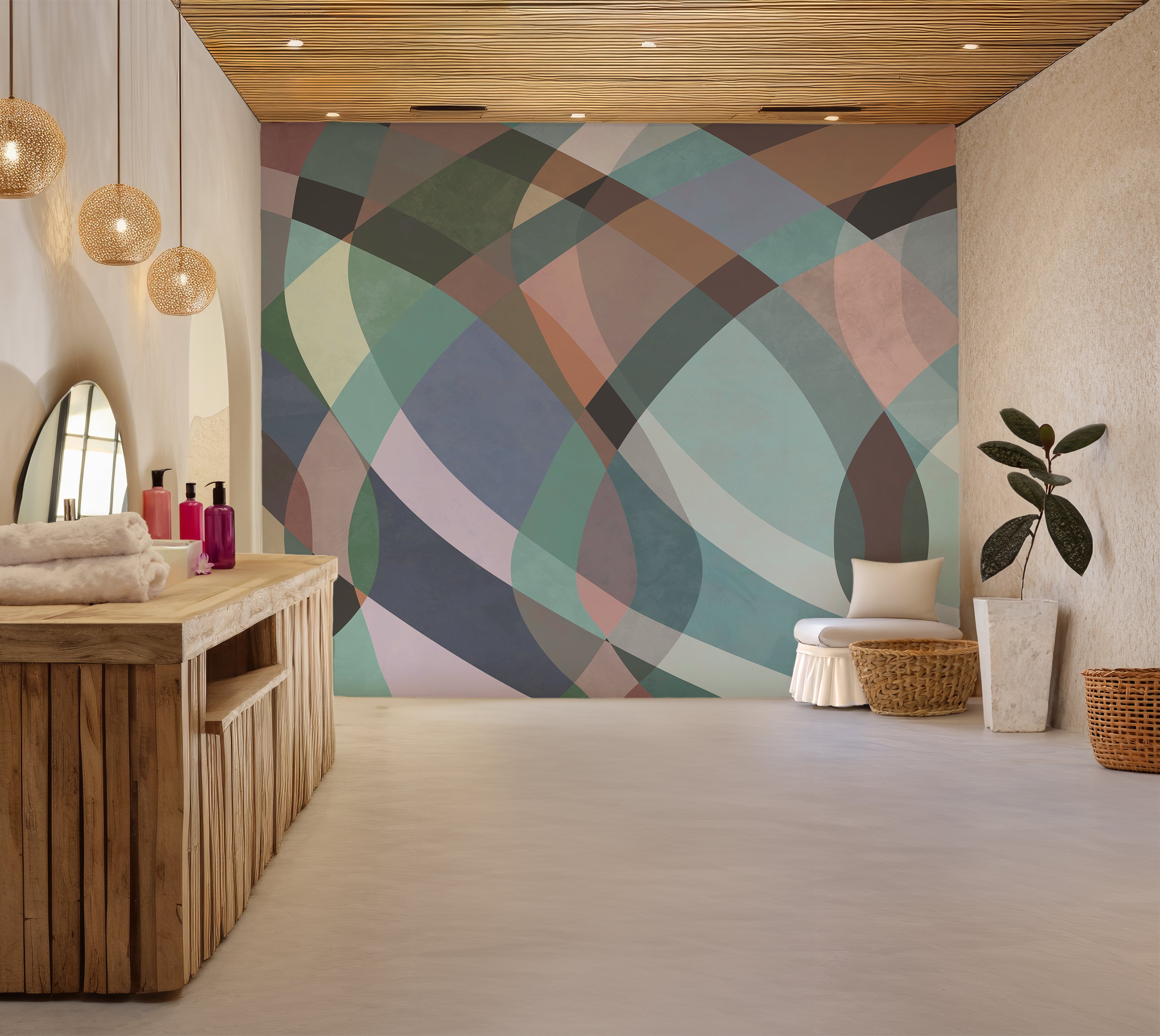 Premium Wallpaper Wall Mural - Abstract Pastel Watercolor Art -