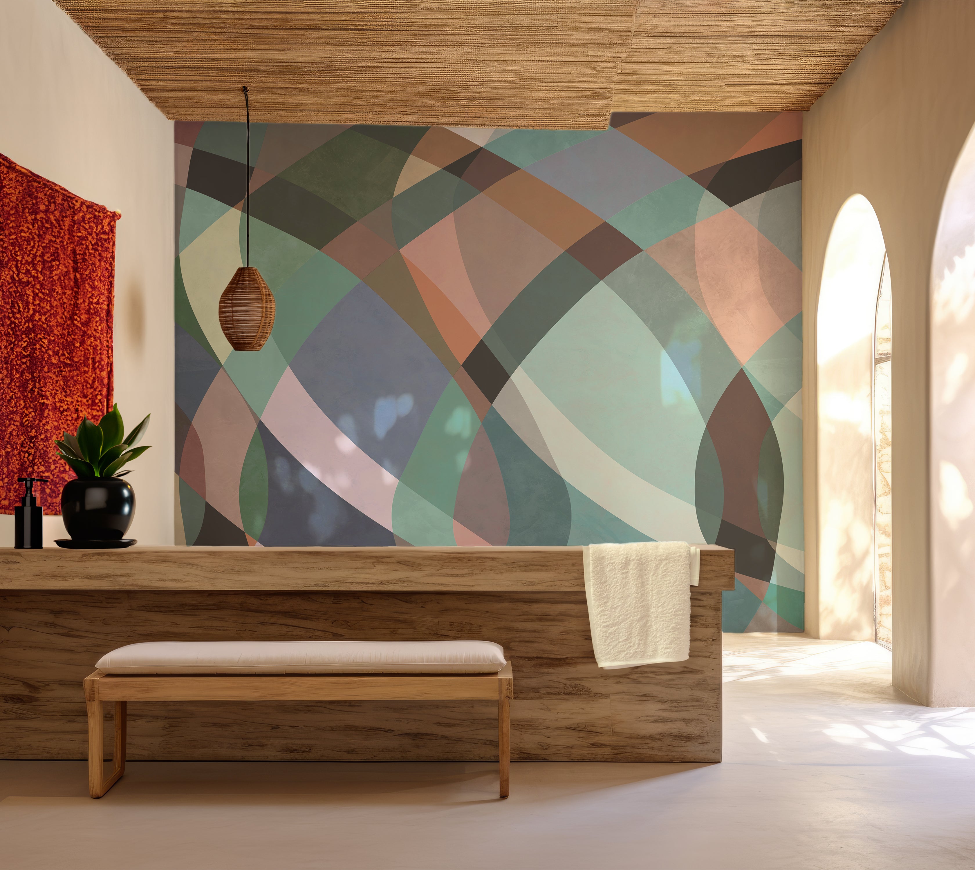 Premium Wallpaper Wall Mural - Abstract Pastel Watercolor Art -