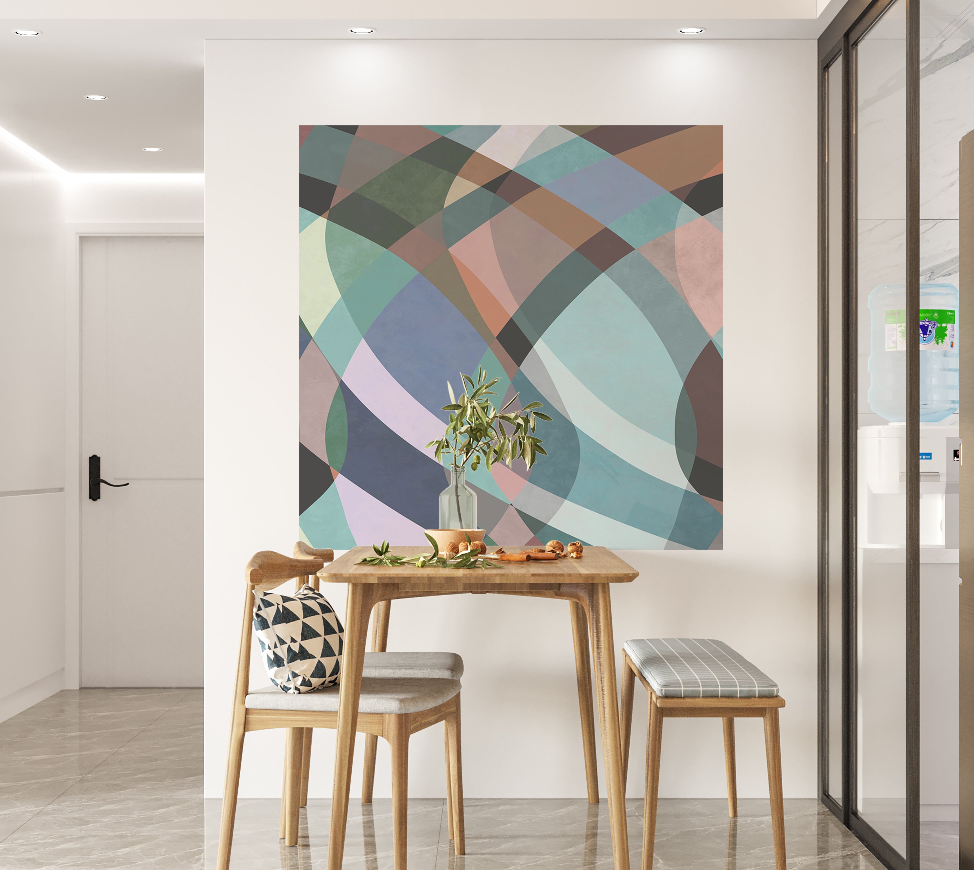 Premium Wallpaper Wall Mural - Abstract Pastel Watercolor Art -