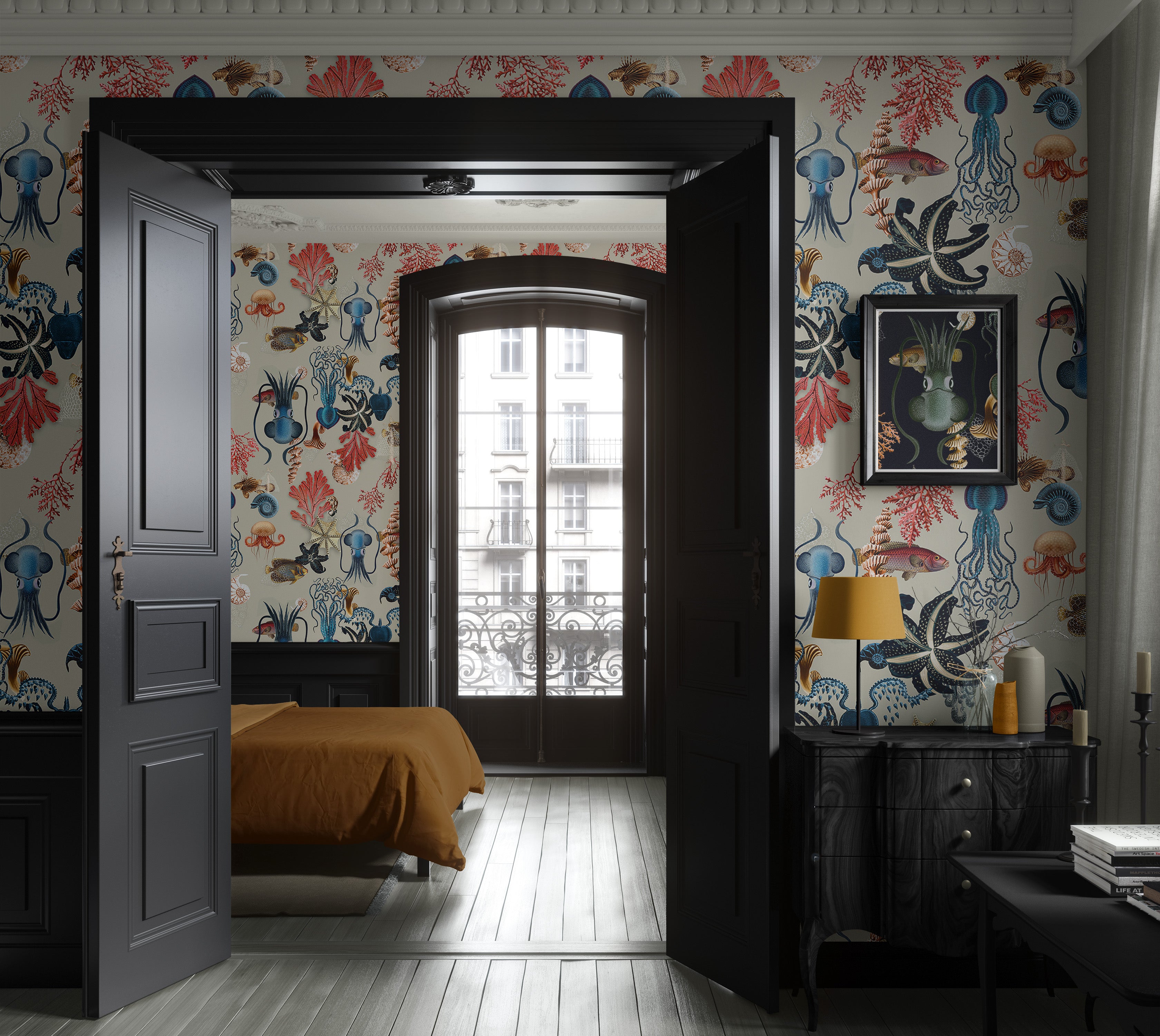 Premium Repeating Wallpaper - Submerged World - Beige