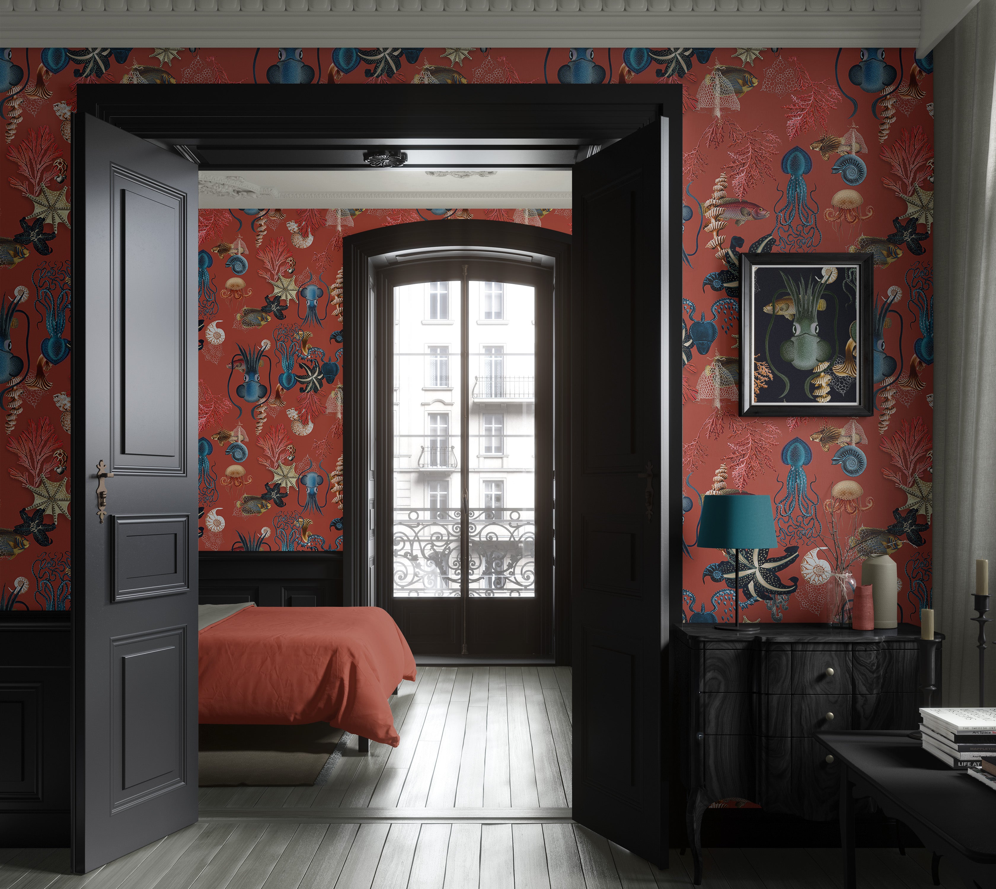 Premium Repeating Pattern Wallpaper - Vintage Underwater Sea Life