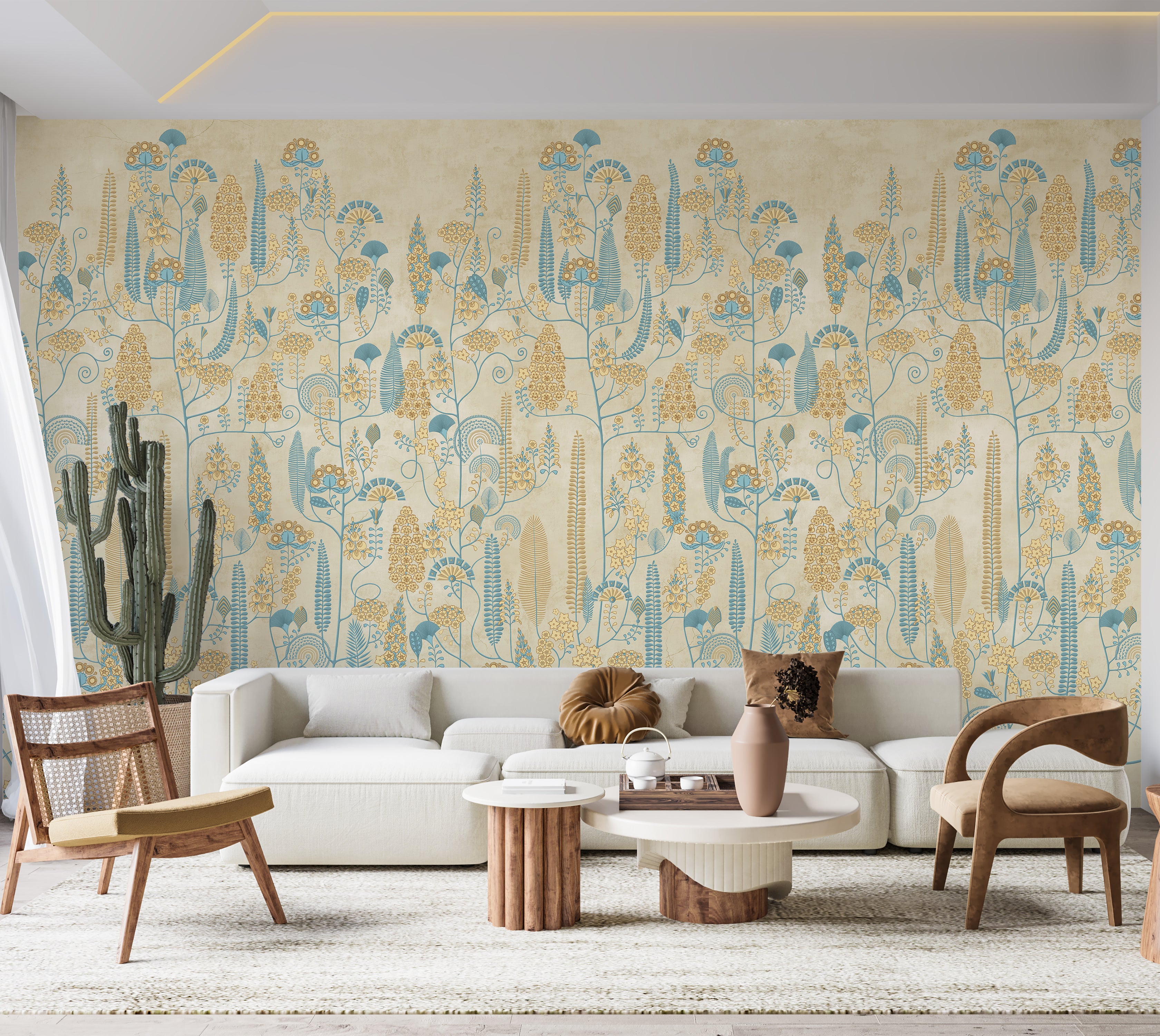 Premium Wallpaper Wall Mural - Antique Botanical Pattern