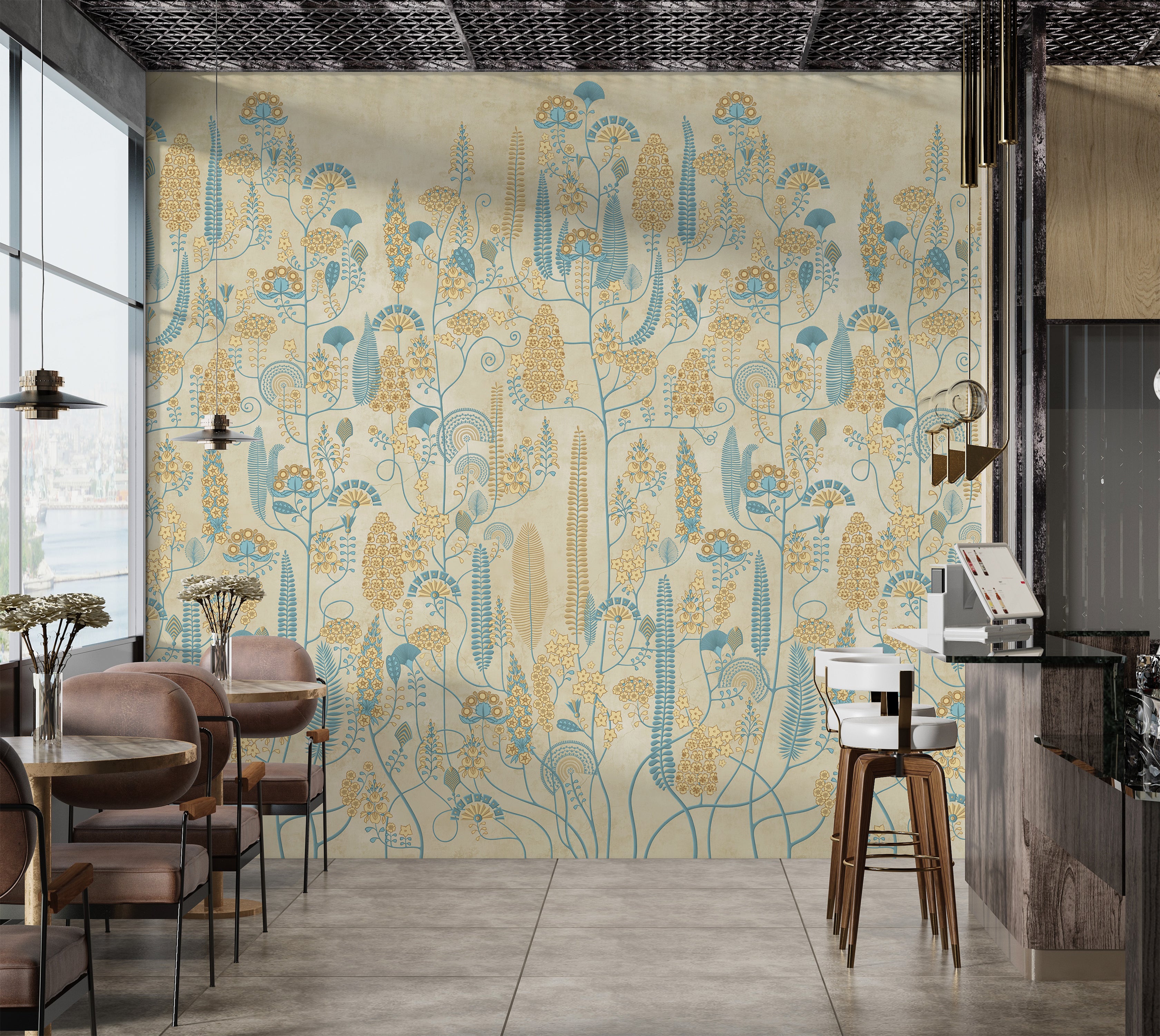 Premium Wallpaper Wall Mural - Antique Botanical Pattern