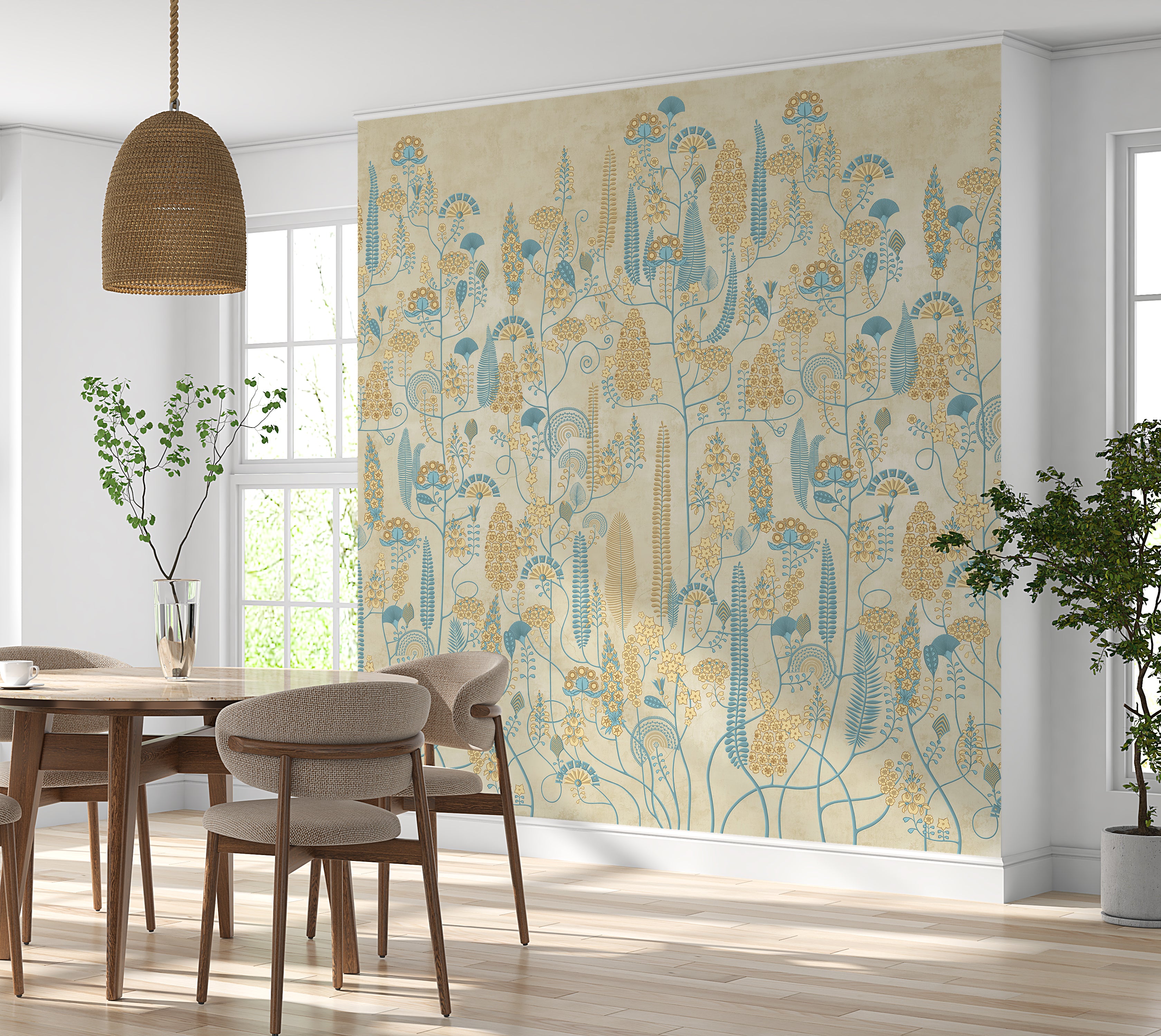 Premium Wallpaper Wall Mural - Antique Botanical Pattern