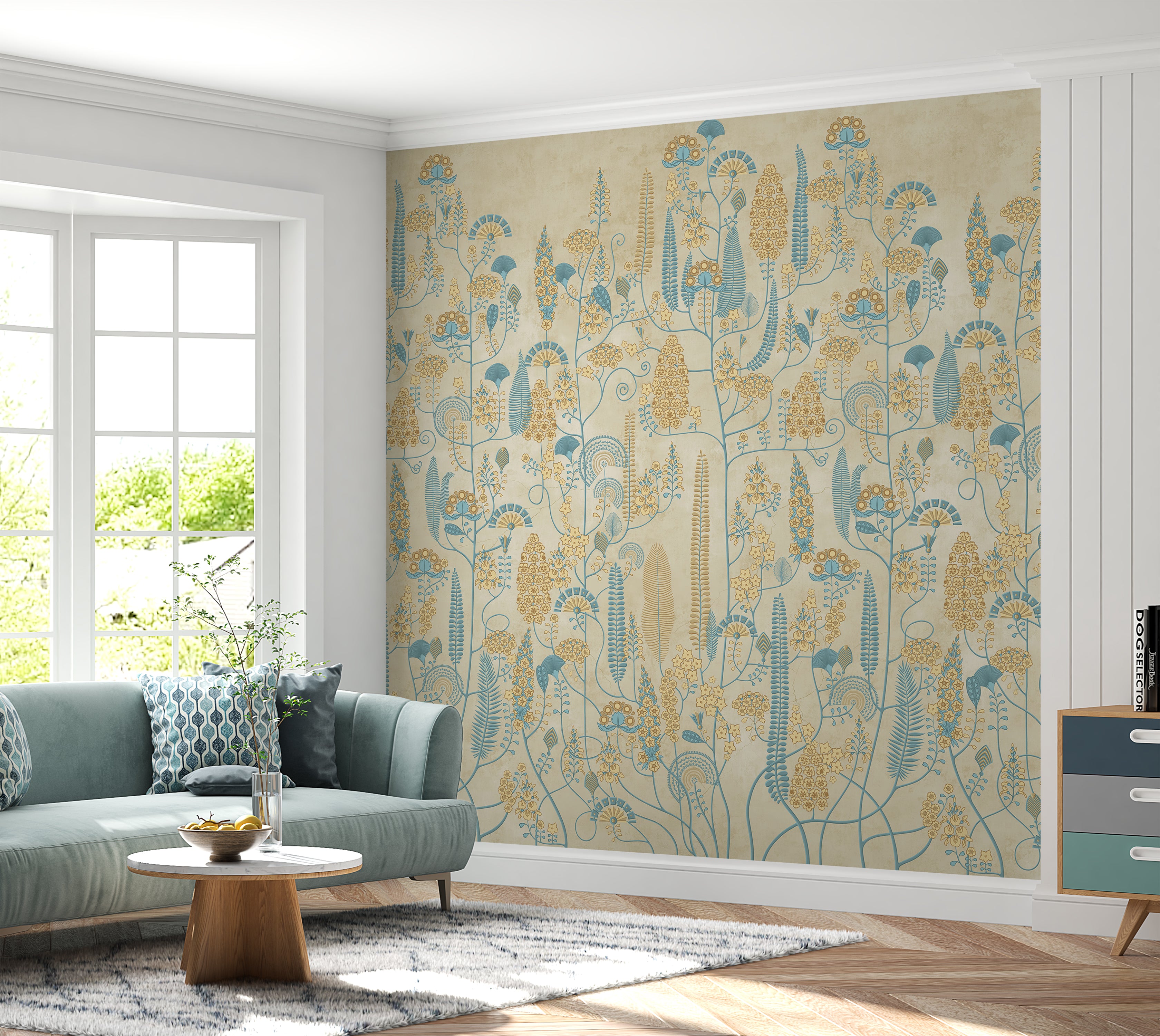 Premium Wallpaper Wall Mural - Antique Botanical Pattern