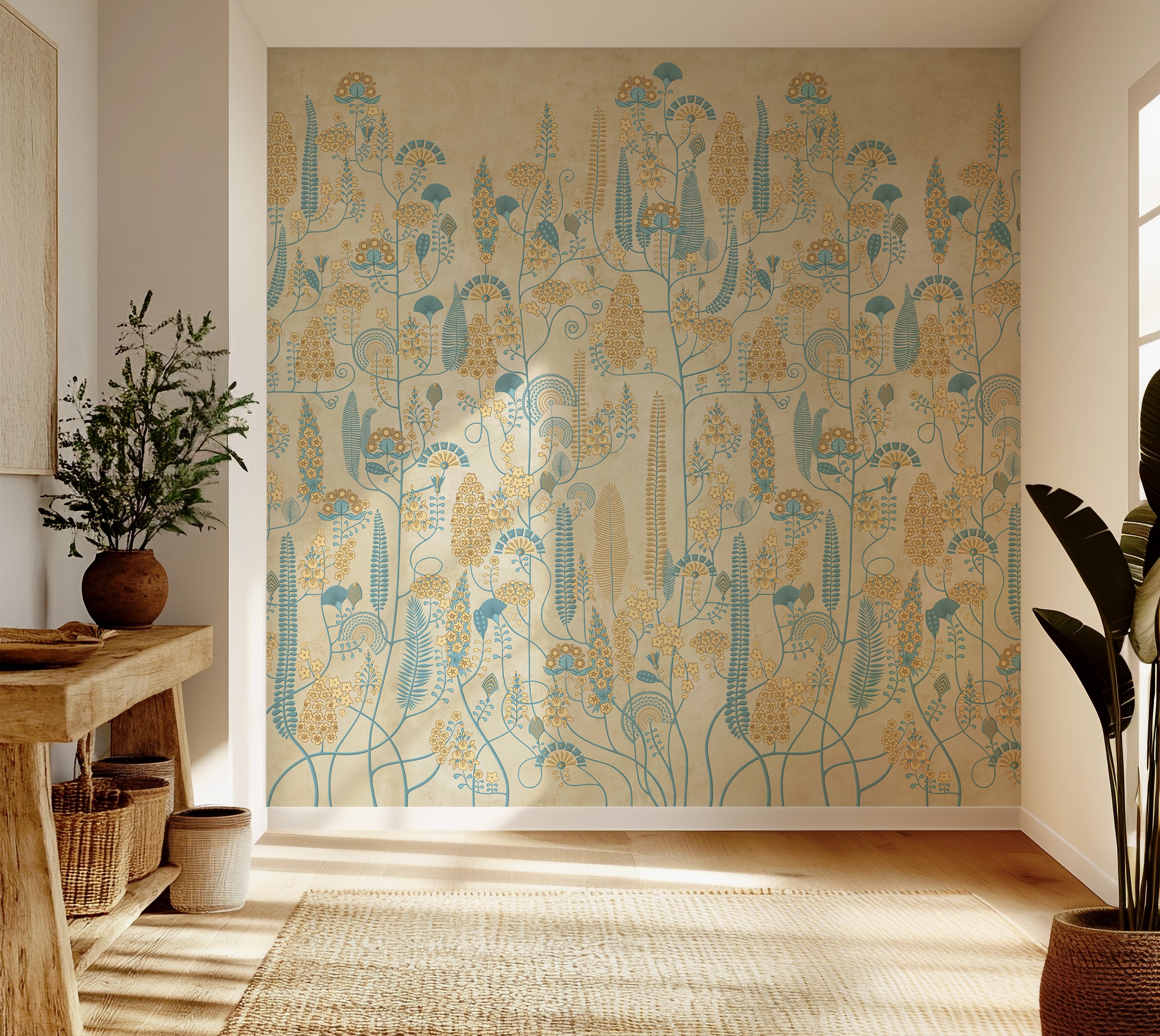 Premium Wallpaper Wall Mural - Antique Botanical Pattern